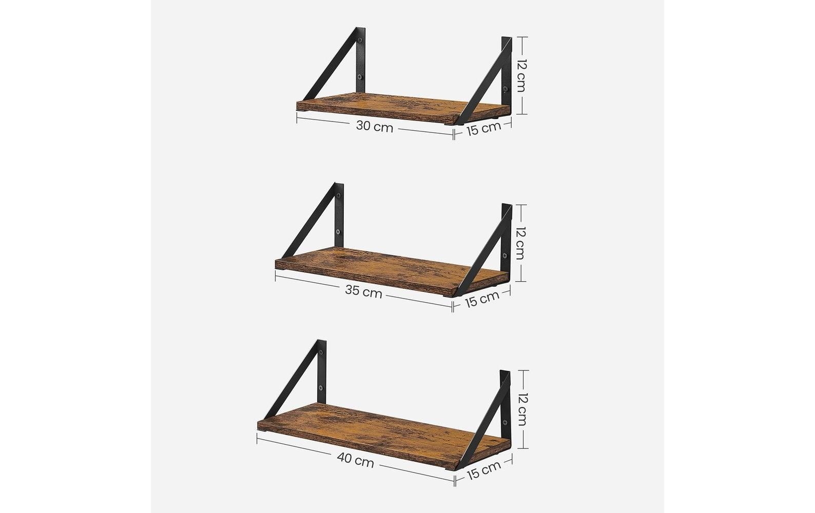 VASAGLE Étagère murale »3-er Set«