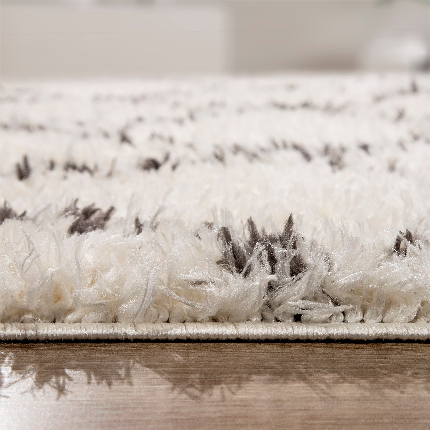 Paco Home Hochflor-Teppich »Orebro 170«, rund, 44 mm Höhe, modernes Rauten Muster, besonders weich & kuschelig