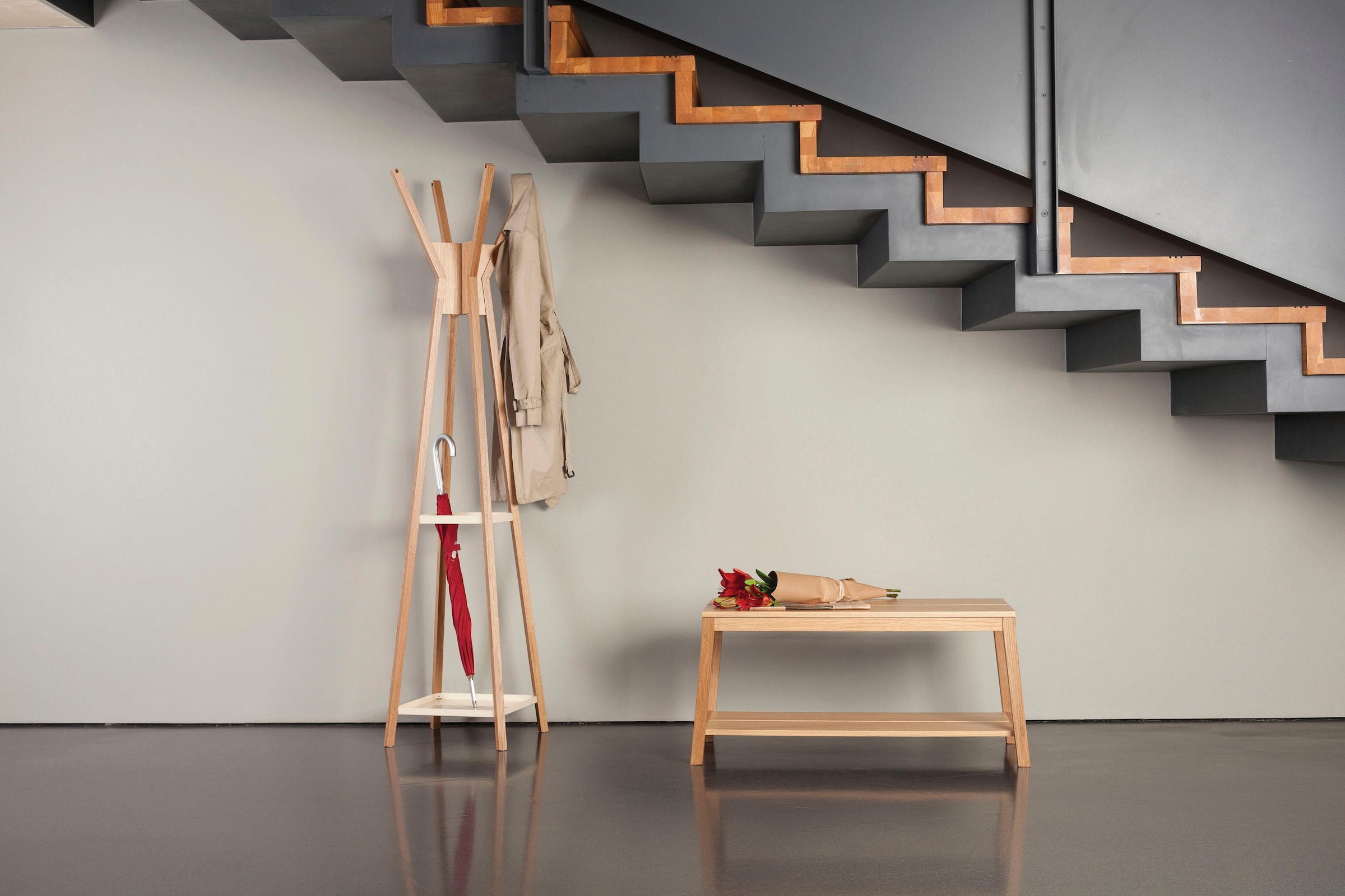 Woodman Garderobe »Magellan«, im skandinavian Design, aus massiver Eiche, mit 4 Haken