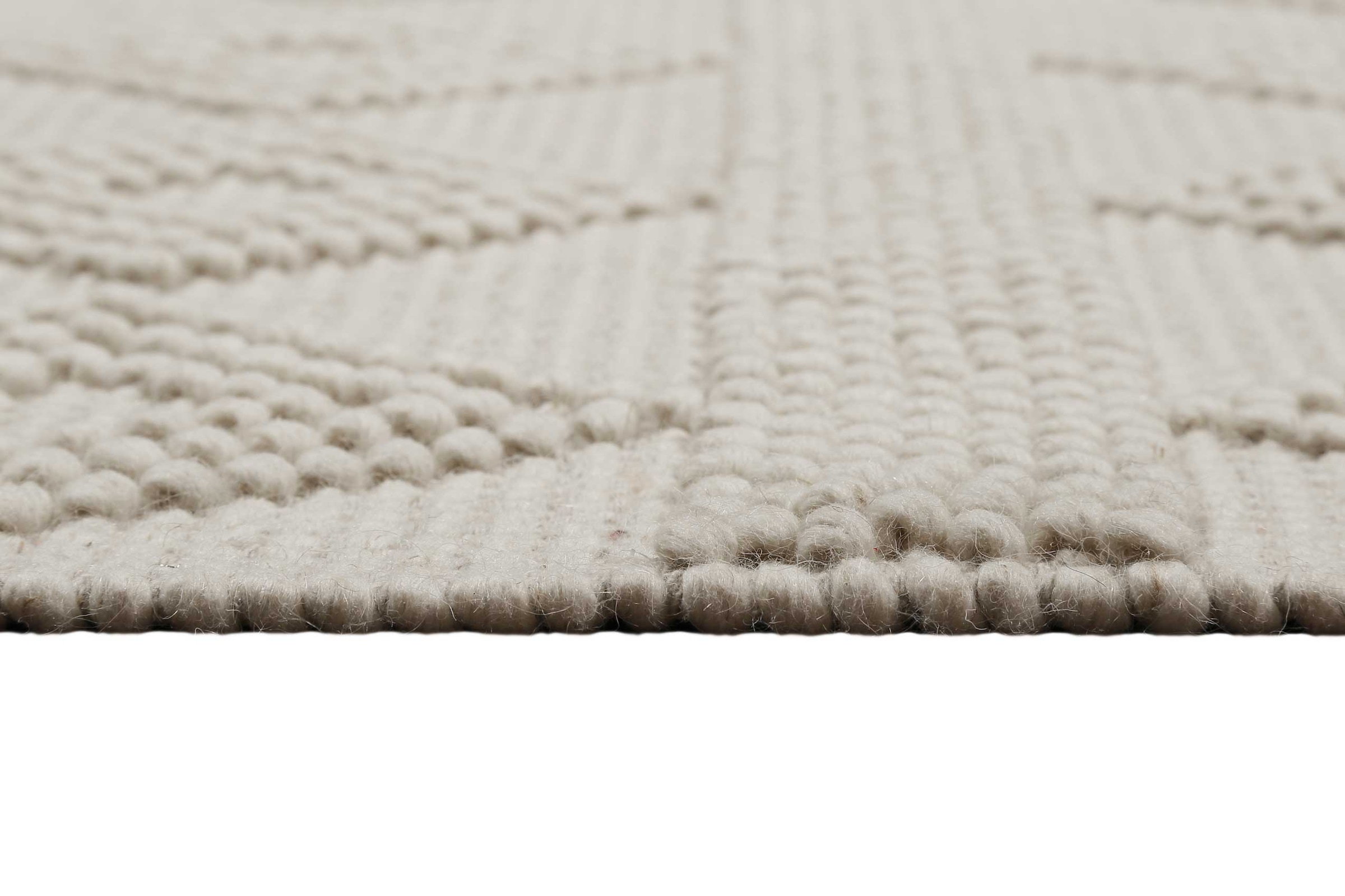 Esprit Teppich »Emmy« rechteckig 8 mm Höhe Wollteppich, handgewebt, kurzflor, natürlich, geometrisch