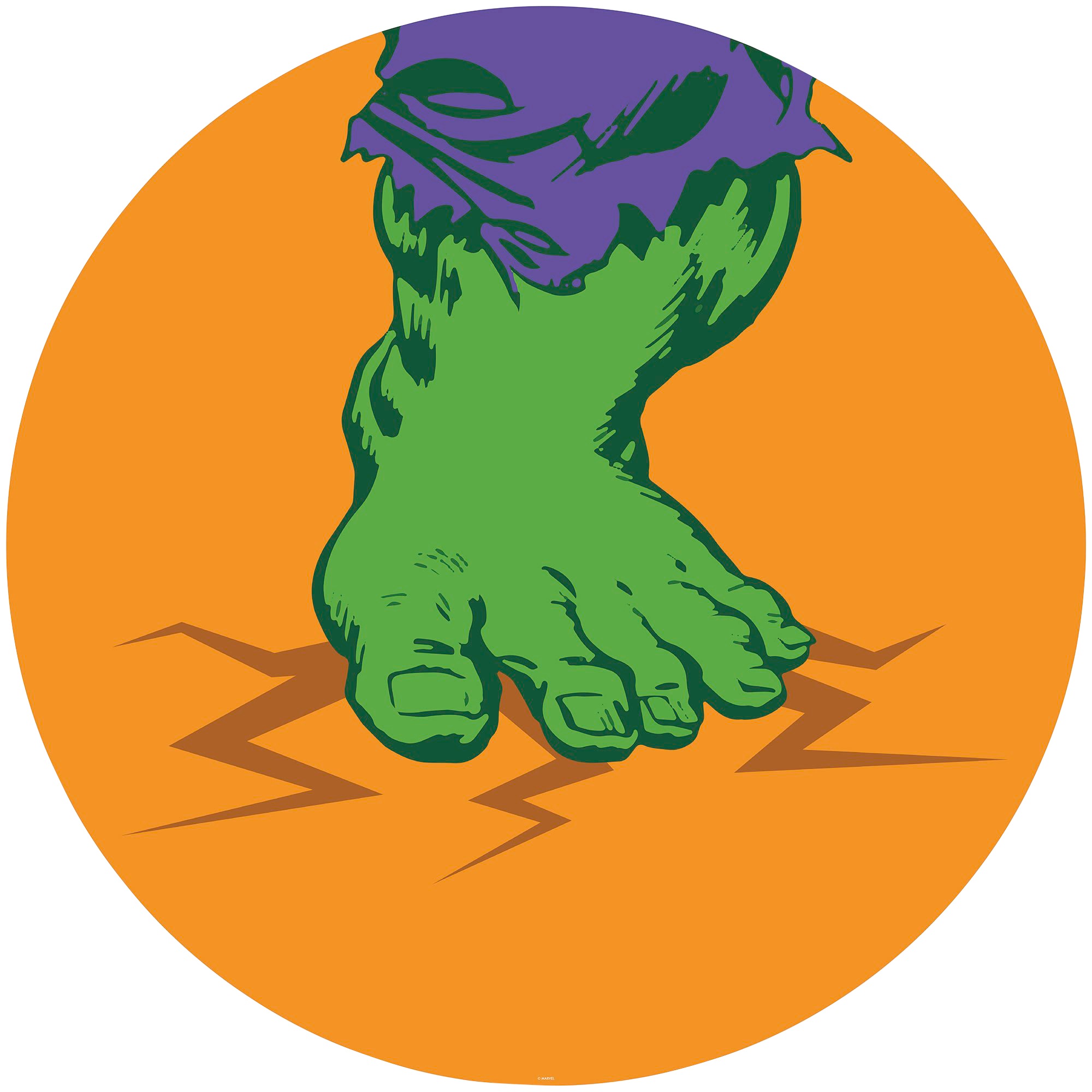 Image of Komar Fototapete »Avengers Hulk's Foot Pop Art«, bedruckt-Comic-Retro-mehrfarbig, BxH: 128x128 cm, selbstklebend bei Ackermann Versand Schweiz