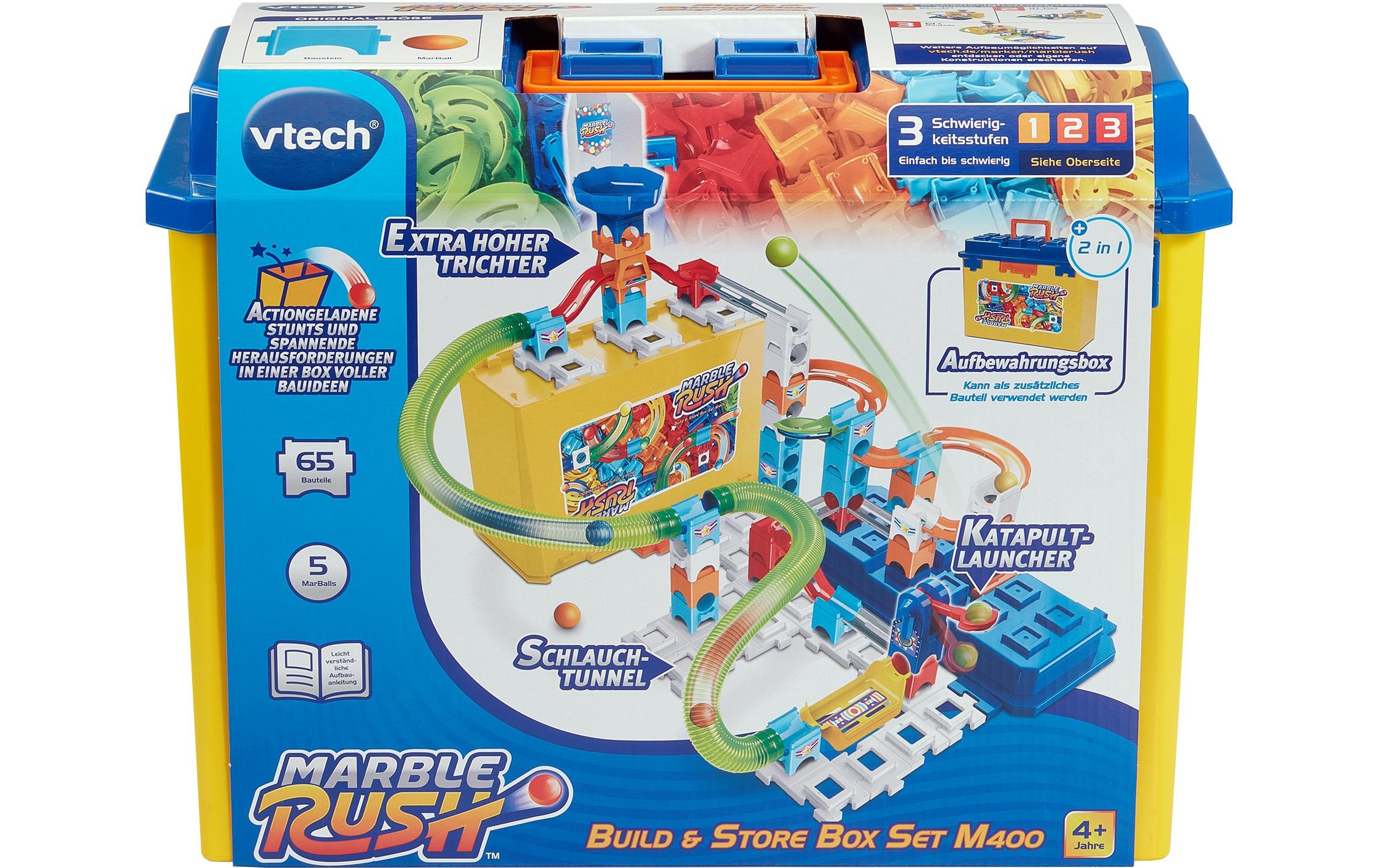 Vtech® Lernspielzeug »Marble Rush Build & Store Box Set M400 -DE-«, (65 St.)