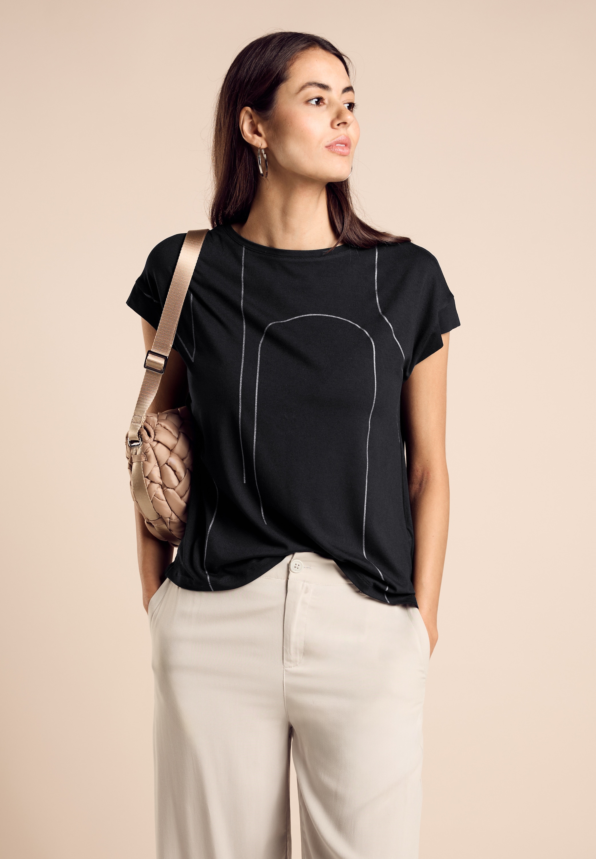 Shirttop, mit Print