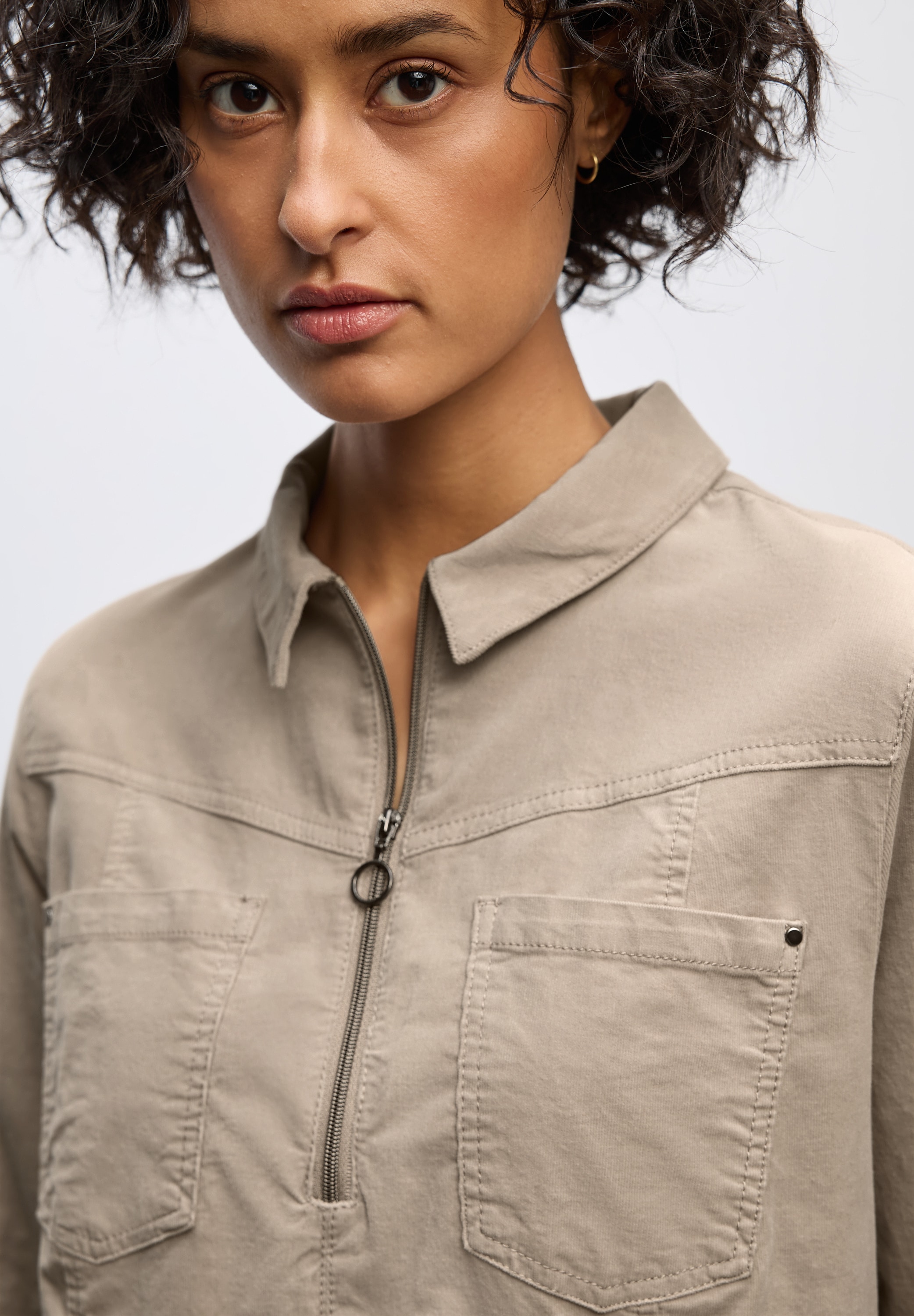 STREET ONE Cordkleid Brusttaschen mit Zipper