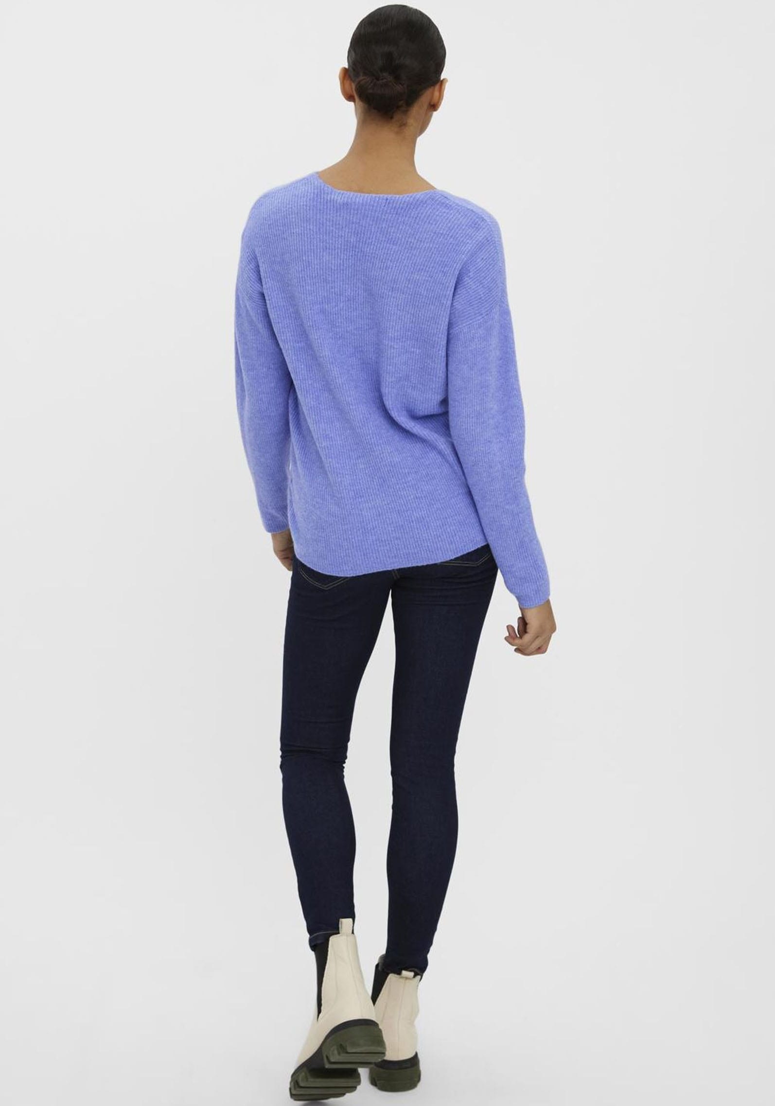 Vero Moda V-Ausschnitt-Pullover »VMCREWLEFILE LS V-NECK BLOUSE NOOS«