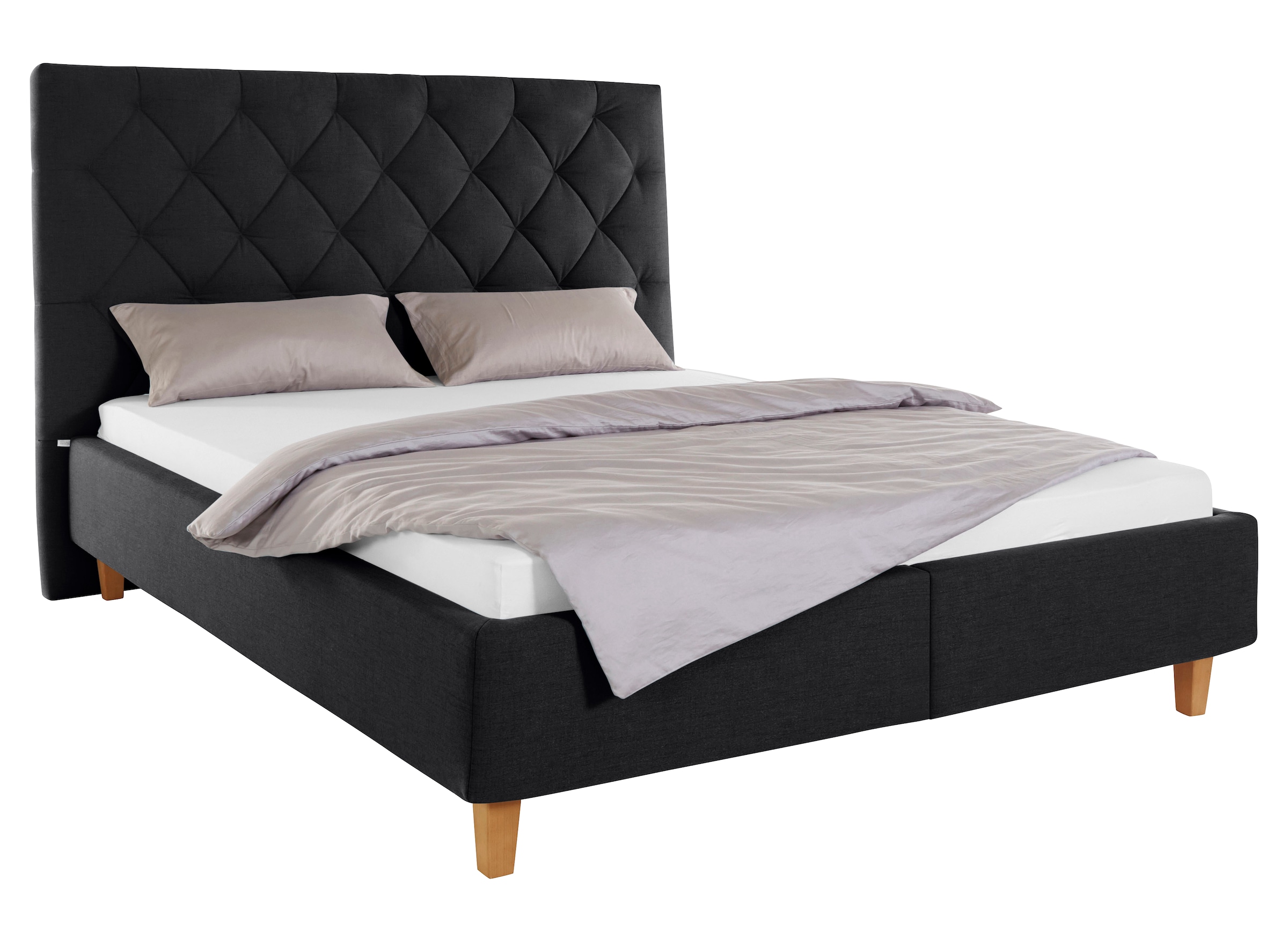 Guido Maria Kretschmer Home&Living Polsterbett »Sunley 140«, Kreuzsteppung, Kopfteilhöhe 142 cm, ohne oder mit Matratze/Lattenrost