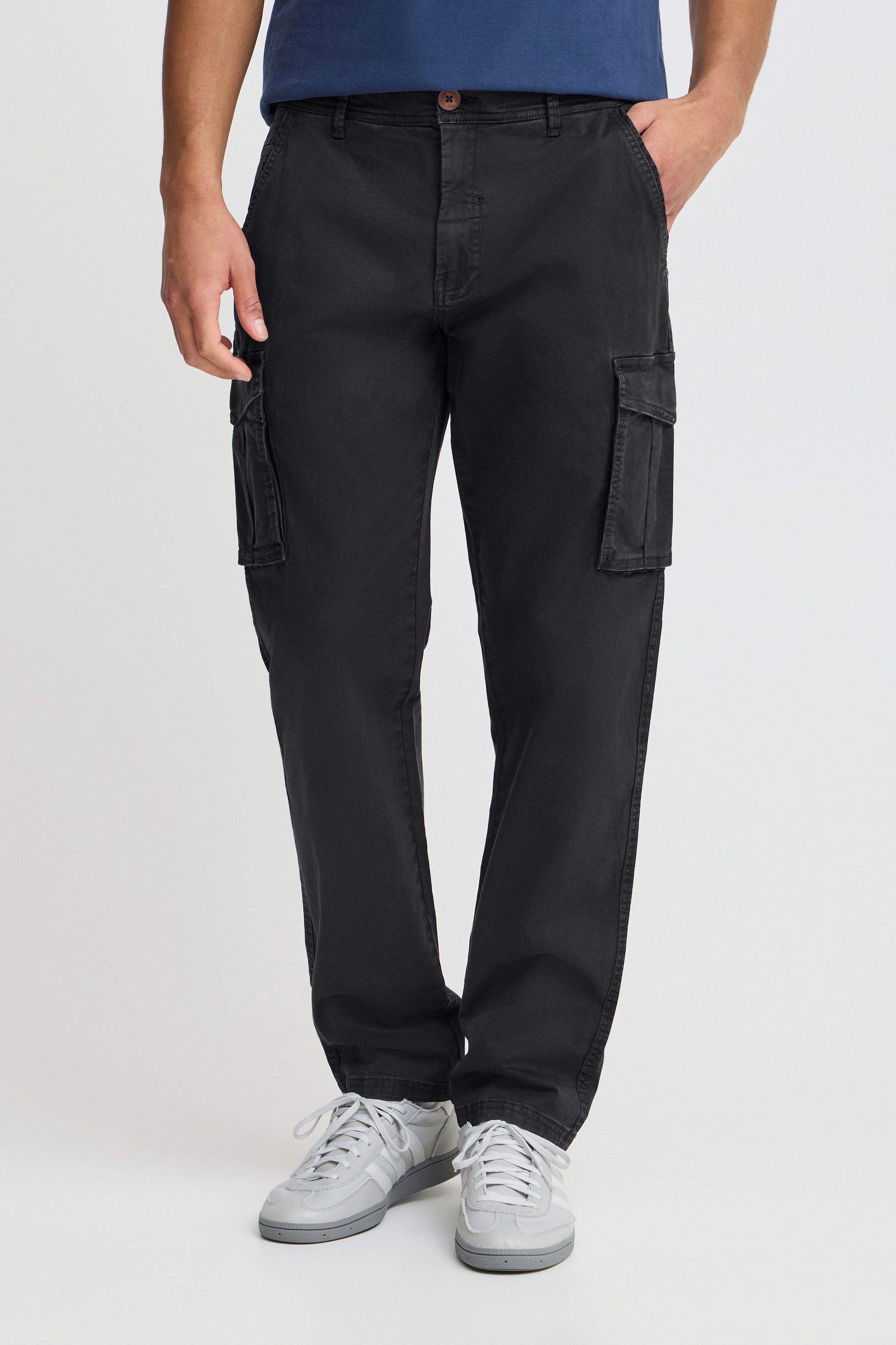 Image of Blend Cargohose "BHMORGAN-Cargopant" aus Baumwollmischung mit Elasthan, Straight Fit, knöchellang