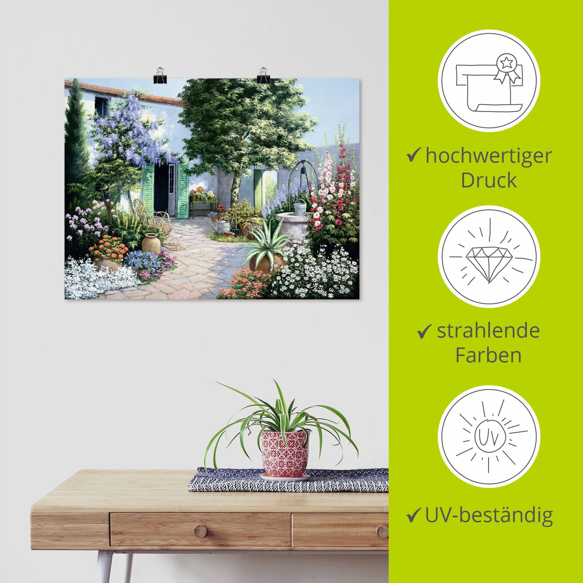 Artland Wandbild »Ein kleines Paradies«, Garten, (1 St.), als Leinwandbild, Poster in verschied. Grössen