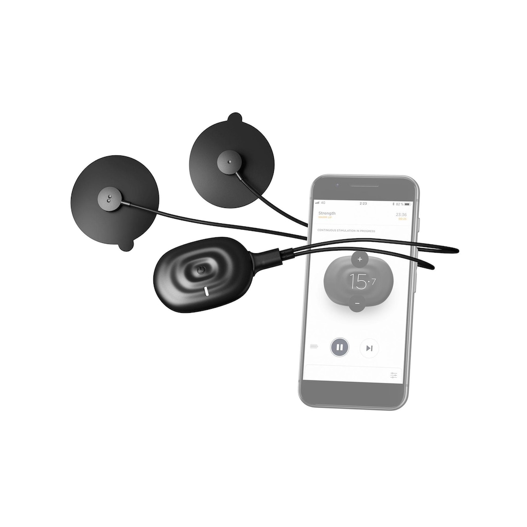 EMS-Gerät »PowerDot Uno 2.0 Schwarz«, (1x Satz Elektrodenpads-1x Satz Anschlusskabel (10 cm & 30 cm)-Micro-USB-Ladekabel-Robuste Tragetasche-Bedienungsanleitung)