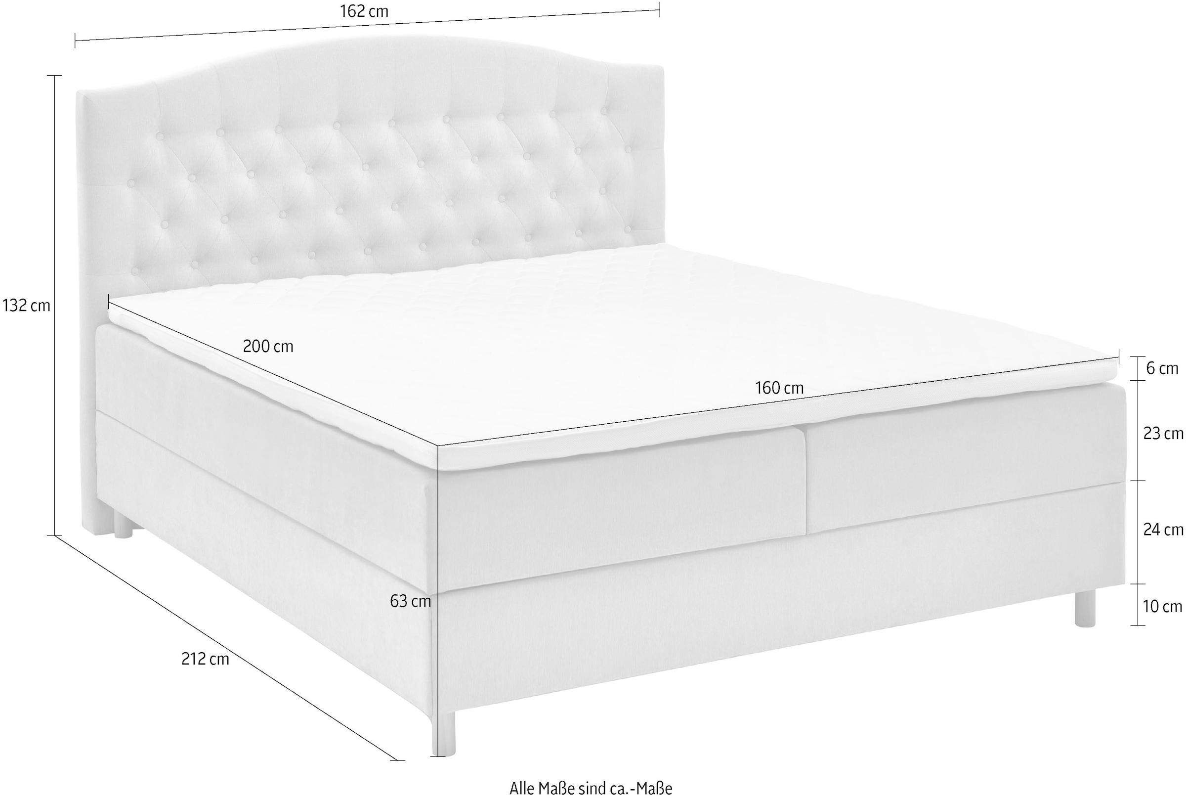 Home affaire Boxbett »Piemont« mit Bettkasten und Topper