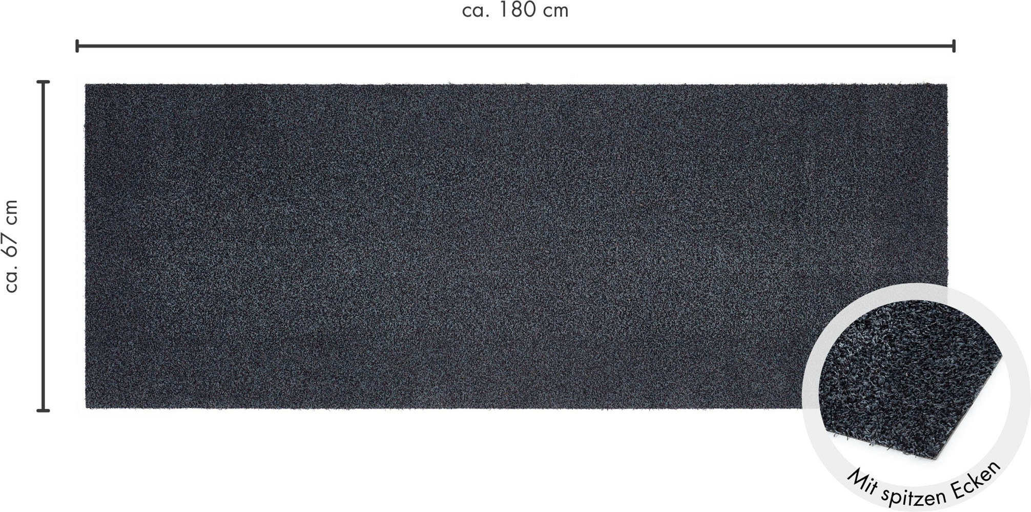 Andiamo Fussmatte »Samson, Made in Netherlands«, rechteckig, 6 mm Höhe, Schmutzfangmatte, waschbar, rutschhemmend, auch als 2er Set erhältlich