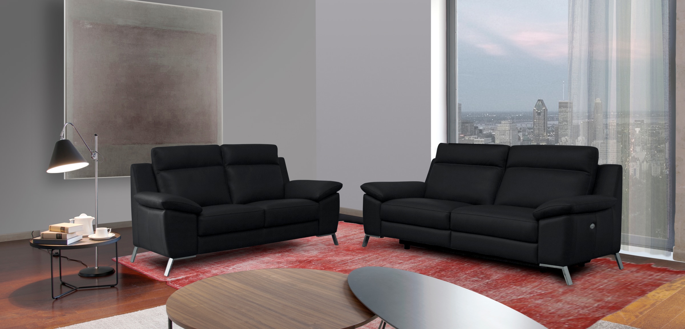 Image of CALIA ITALIA 2-Sitzer "Roby italienisches Designsofa mit exzellentem Sitzkomfort" mit erstklassigem Lederbezug