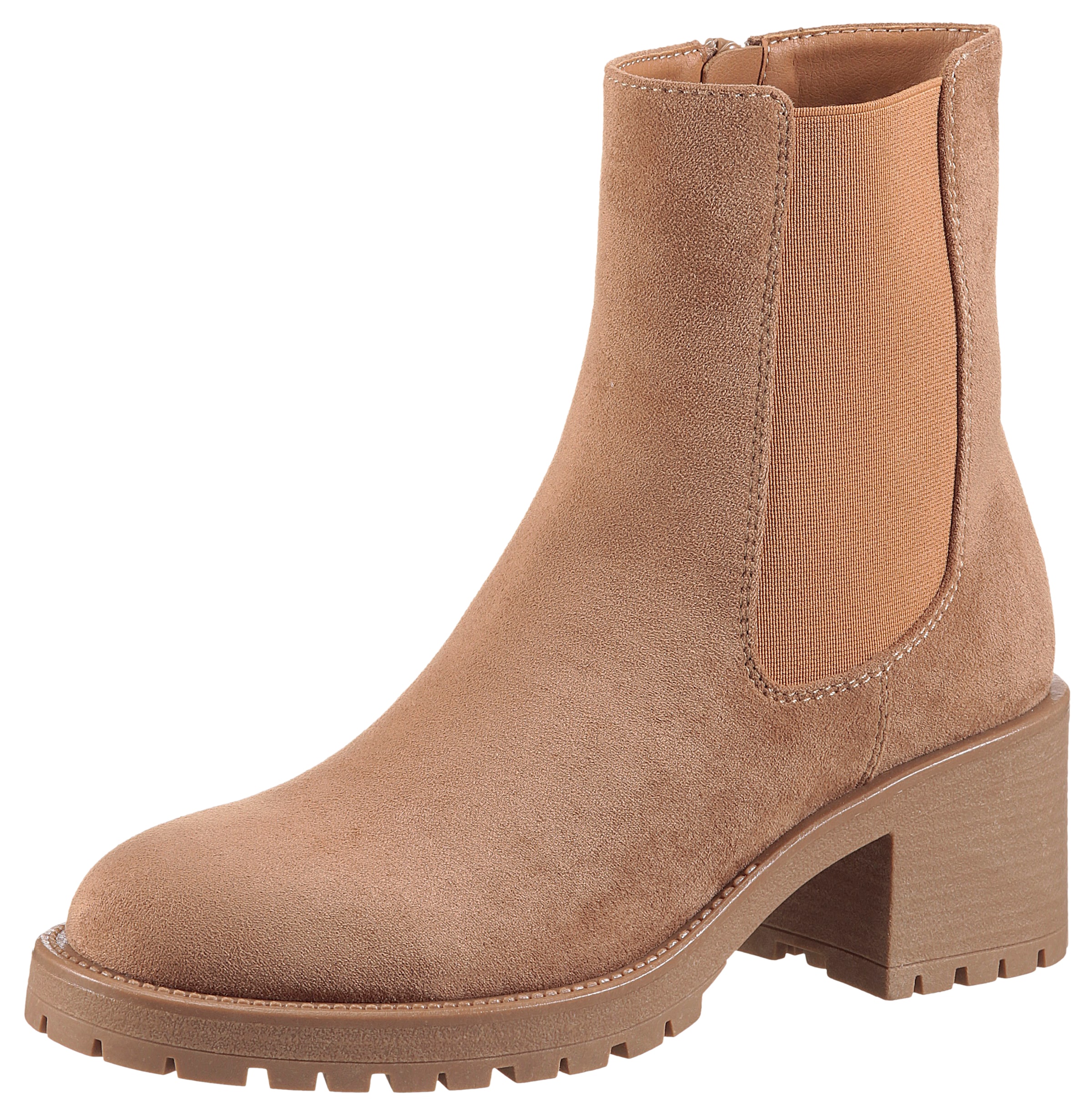 Aniston SHOES Chelseaboots  Stiefelette mit Reissverschluss und Stretcheinsatz