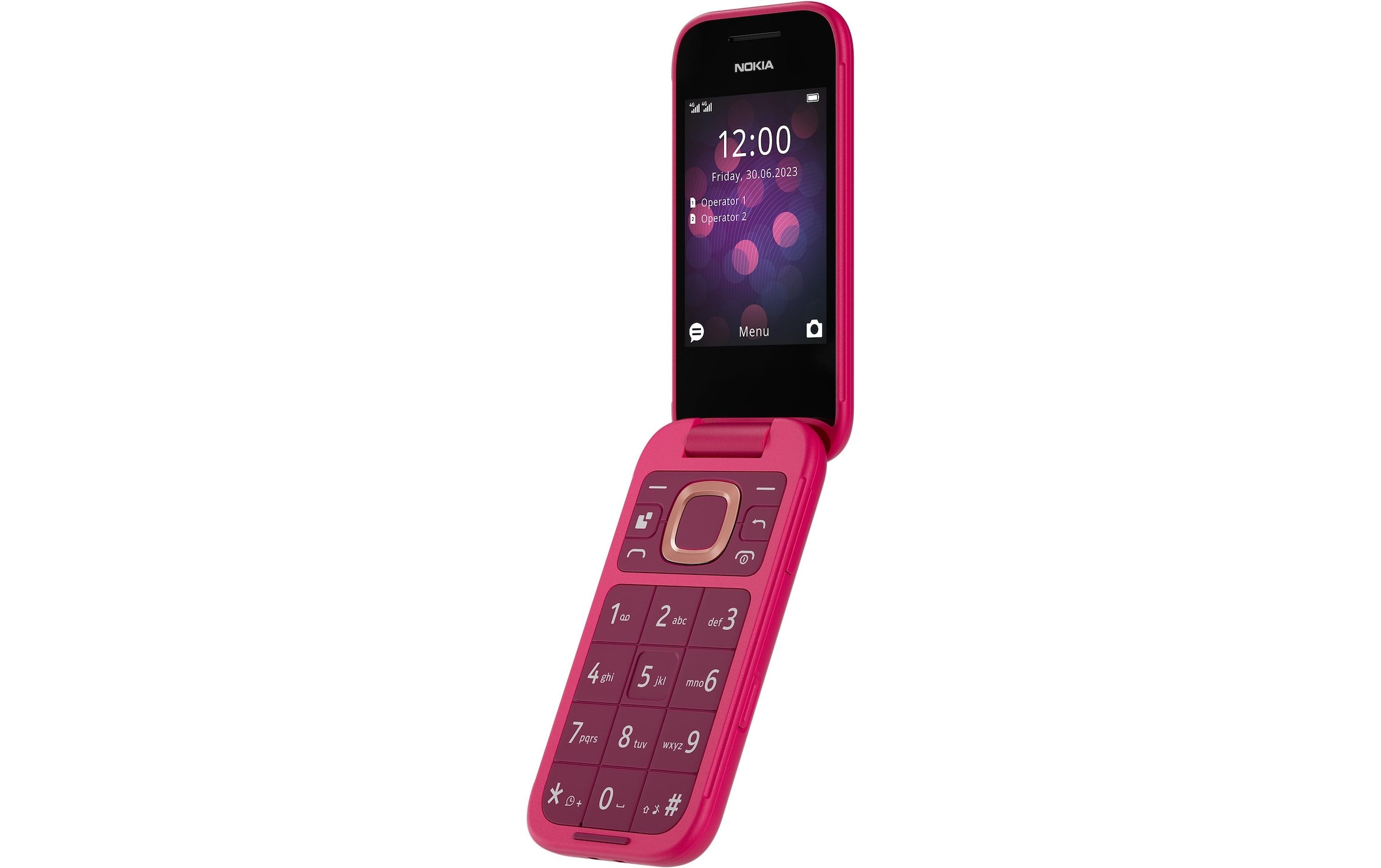 Nokia Smartphone »2660 Flip Pink«, Schwarz, 7,08 cm/2,8 Zoll, 128 GB Speicherplatz, 3 MP Kamera