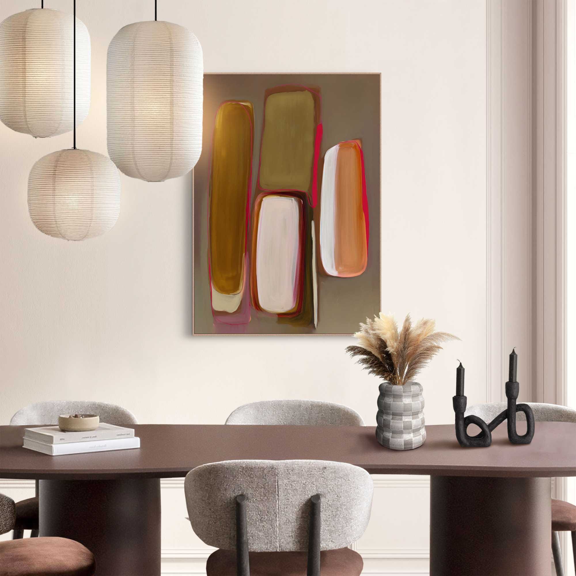 Image of Reinders Bild mit Rahmen "Warmes Abstrakt II" 1 Stk. tlg. Wohnzimmer - Braun - MDF - Abstrakt - 50x70 cm