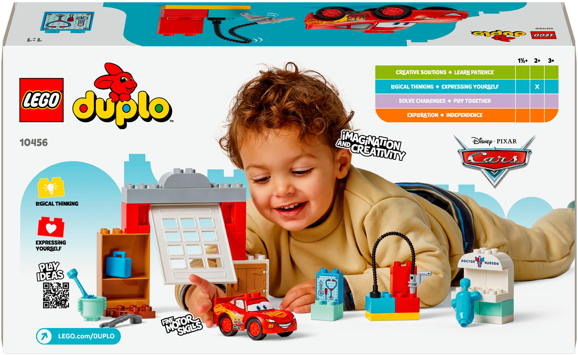 LEGO® Konstruktionsspielsteine »McQueens Besuch in Docs Werkstatt (10456), LEGO DUPLO Disney™« Made in Europe