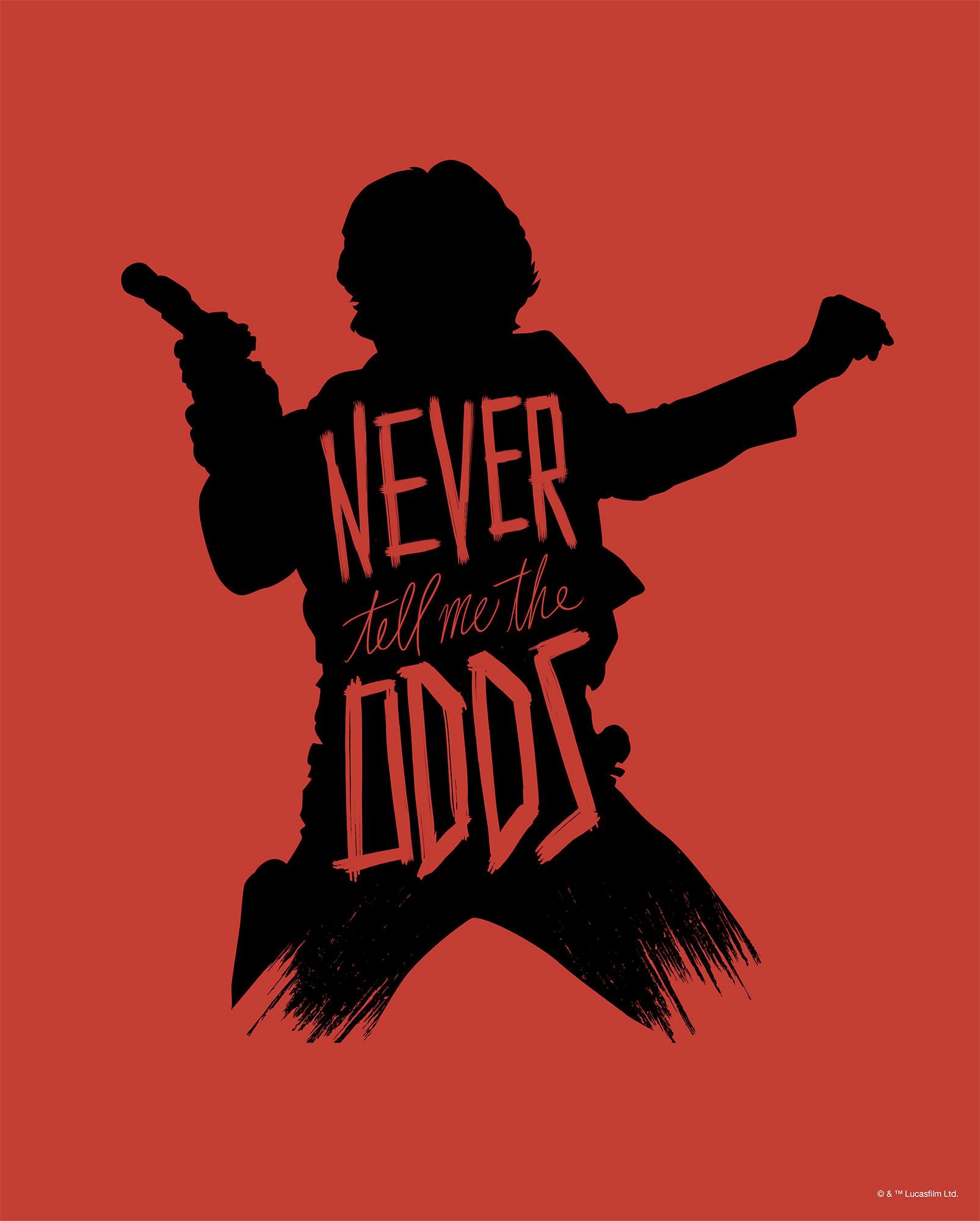 Image of Komar Bild "Star Wars Silhouette Quotes Han Solo" Disney 1 Stk. tlg. Wandbild zur Dekoration im Kinderzimmer - ohne Rahmen