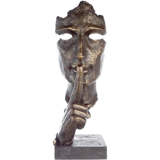 Casablanca by Gilde Dekofigur »Skulptur Silence, bronzefarben/grau«,  bronzefarben/grau, Polyresin acheter confortablement