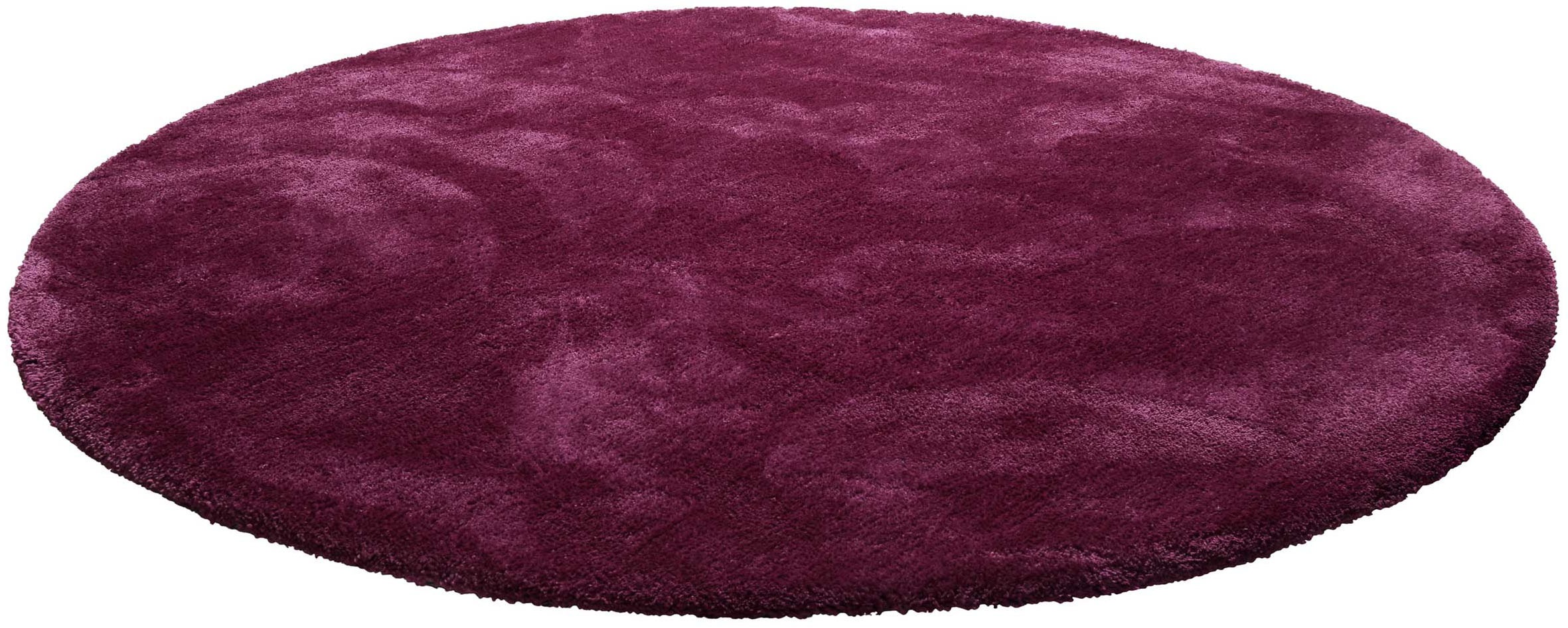 Homie Living Teppich »Pisa«, rund, 25 mm Höhe, Hochflor, Microfaser, uni, weich, Shaggy, Wohnzimmer, Schlafzimmer