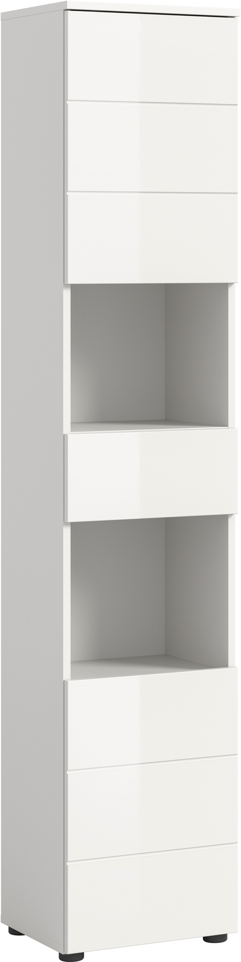 Image of welltime Hochschrank "BIEL, Höhe 190 cm, 2 Türen, 1 Schubkasten" 1 Stk. tlg. Türanschlag wechselbar, modernes Design, Badschrank, Unterschrank, Bad
