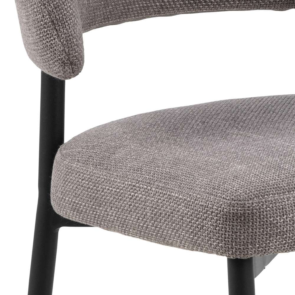 ACTONA GROUP Esszimmerstuhl »Edina 2er Set, Stoff - bequem & stilvoll, mehrere Farben, moderne« () Gepolstert, weicher Bezug & hoher Sitzkomfort, schwarze Stahlbeine