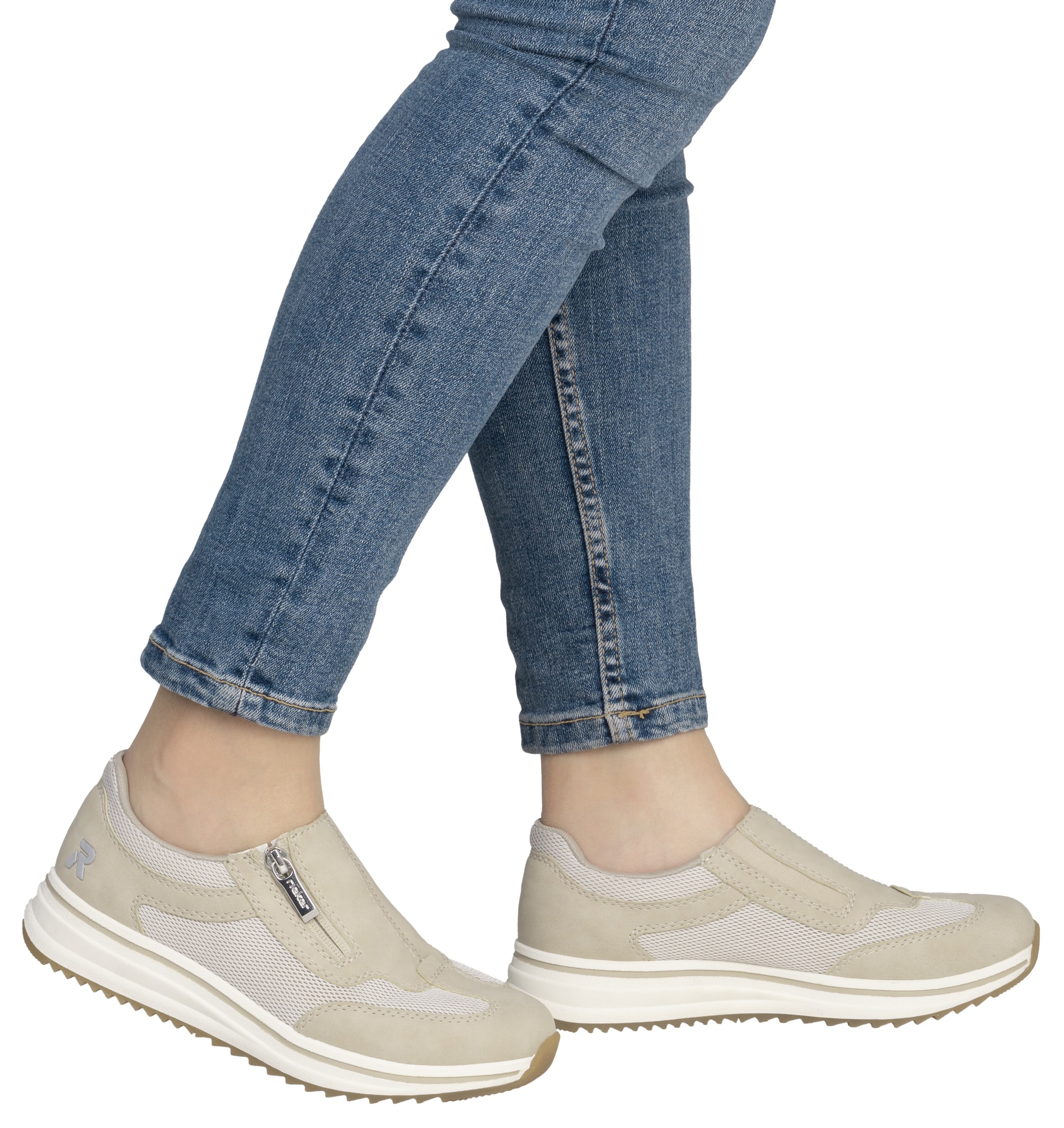 Rieker Slipper  Sneaker à enfiler, chaussure basse, chaussure décontractée avec fermeture éclair