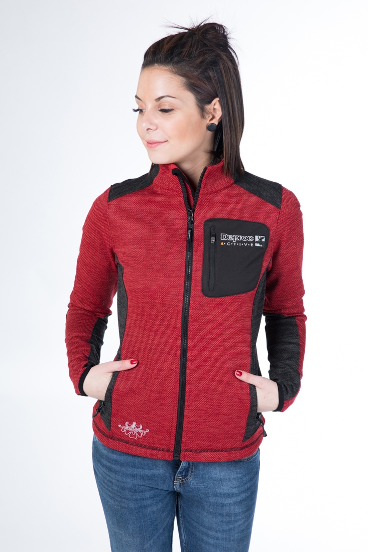 DEPROC Active Strickfleecejacke »WHITECOURT Waffelfleece WOMEN«, auch in Grossen Grössen erhältlich