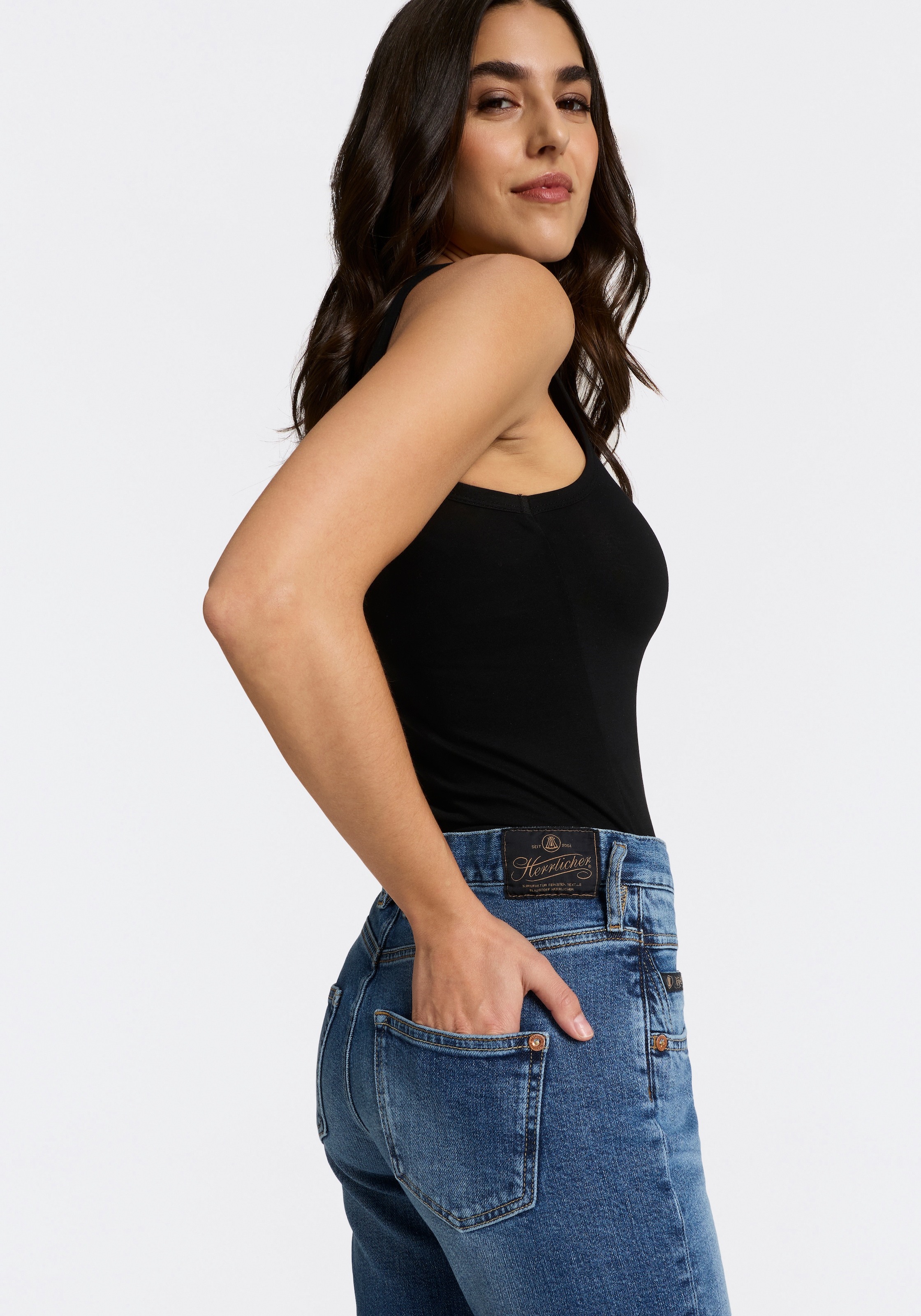 Herrlicher Jeans à 5 poches »Breezy Cropped Denim« Coupe droite