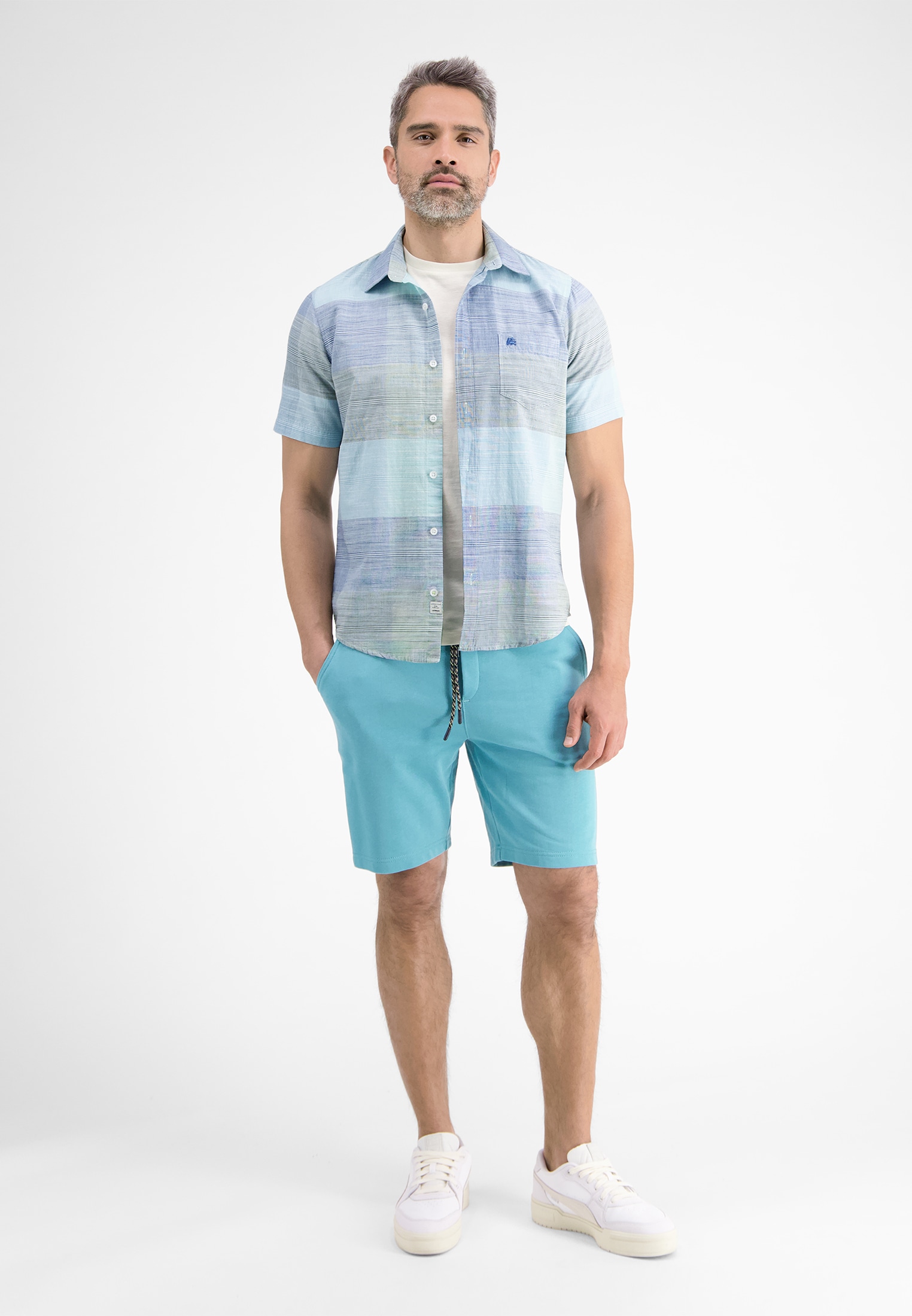 LERROS Kurzarmhemd »Kurzarmhemd *Slub Karo*«