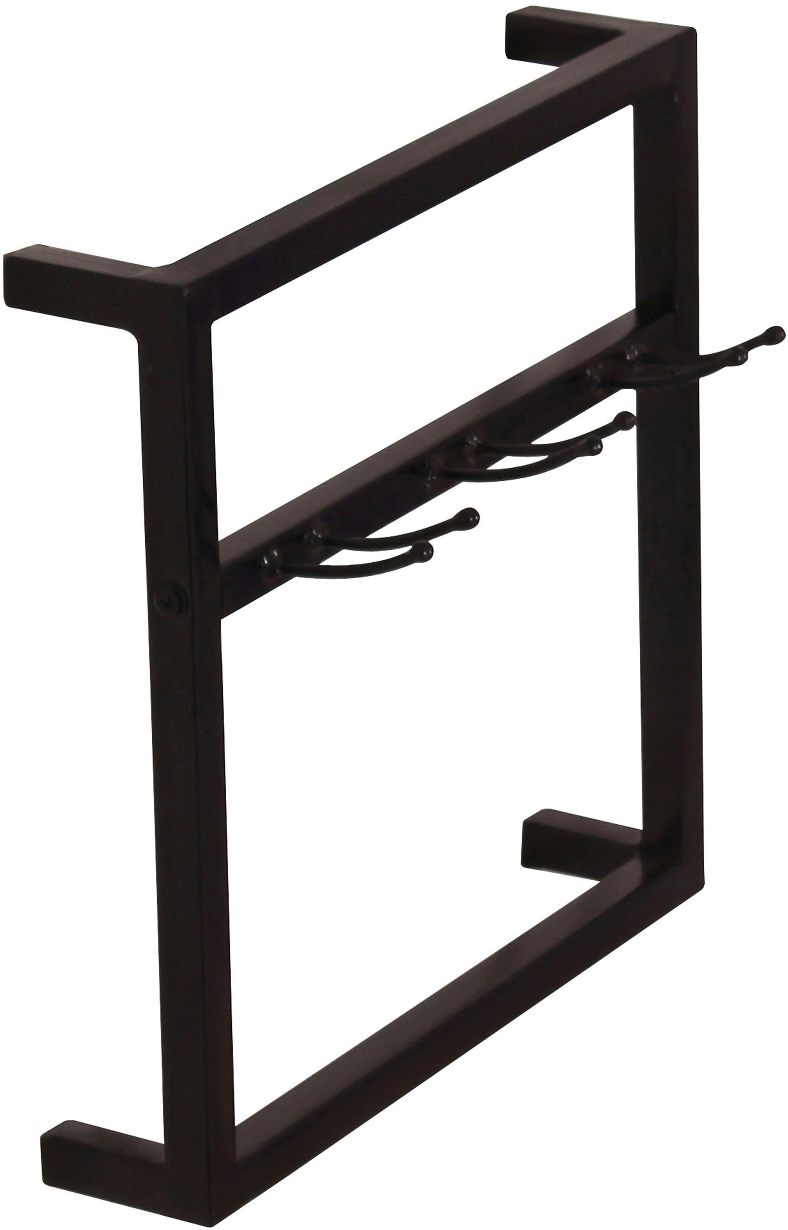 SIT Wandregal »Asti 3-teilig aus Metall für 4 Flaschen & 9 Gläser – Antikschwarz« 2 Weinregale & 1 Gläserregal für flexible Wandgestaltung