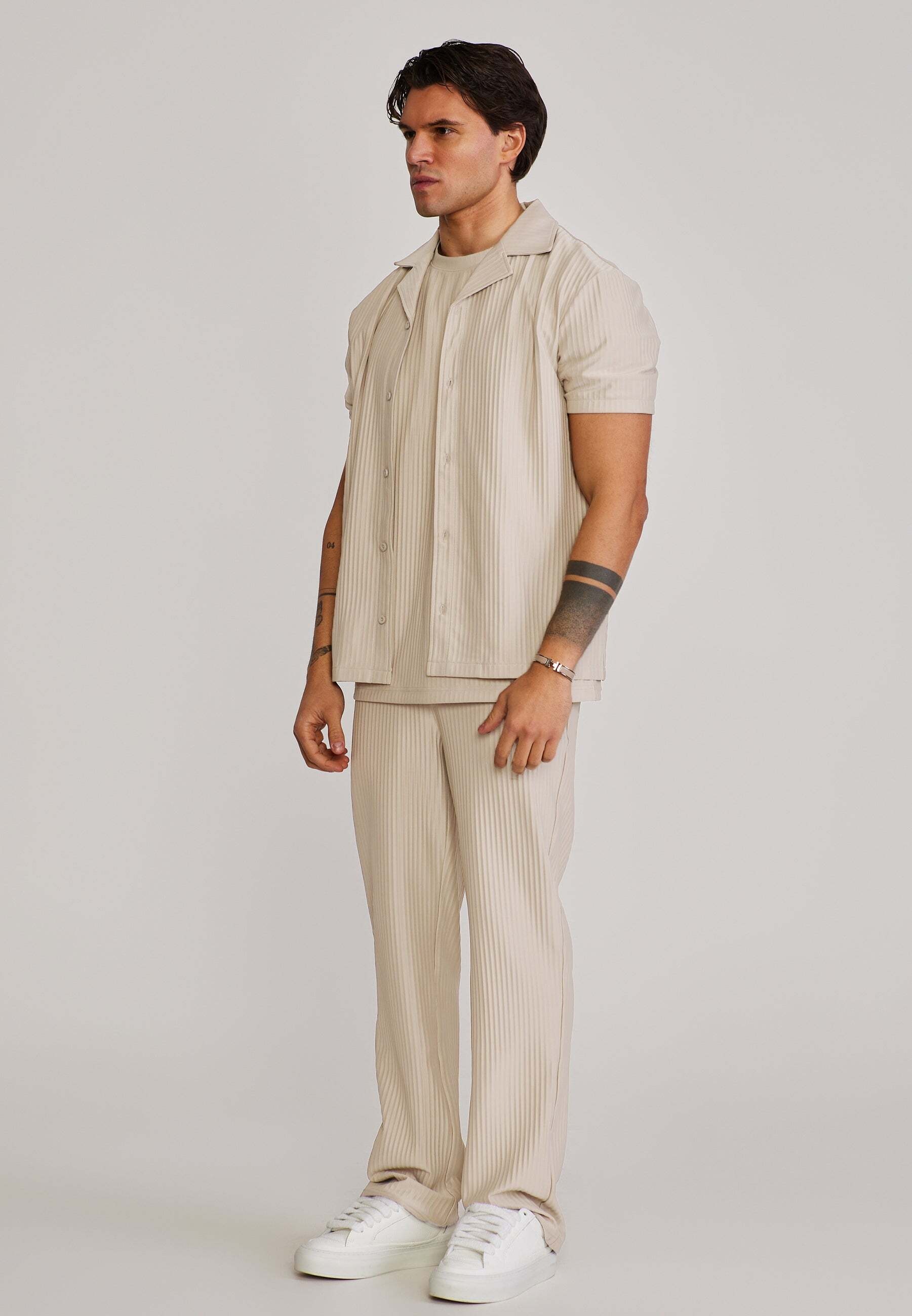 Siksilk Chemise à manches courtes »Siksilk Kurzarmhemd Plisse«