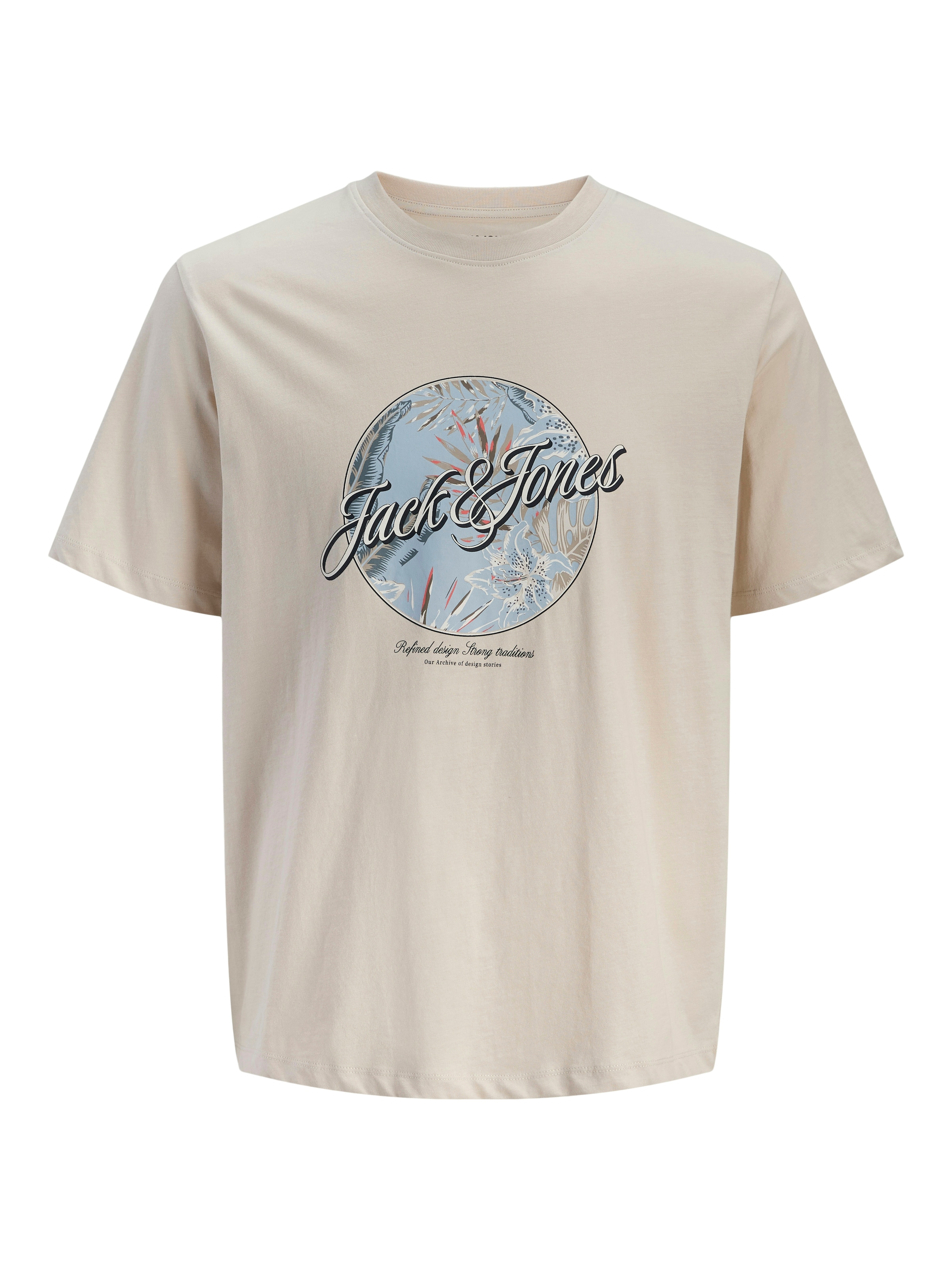 Image of Jack & Jones Rundhalsshirt "JJHONOLULU SHAPE TEE SS CREW NECK" Baumwolle, regular fit