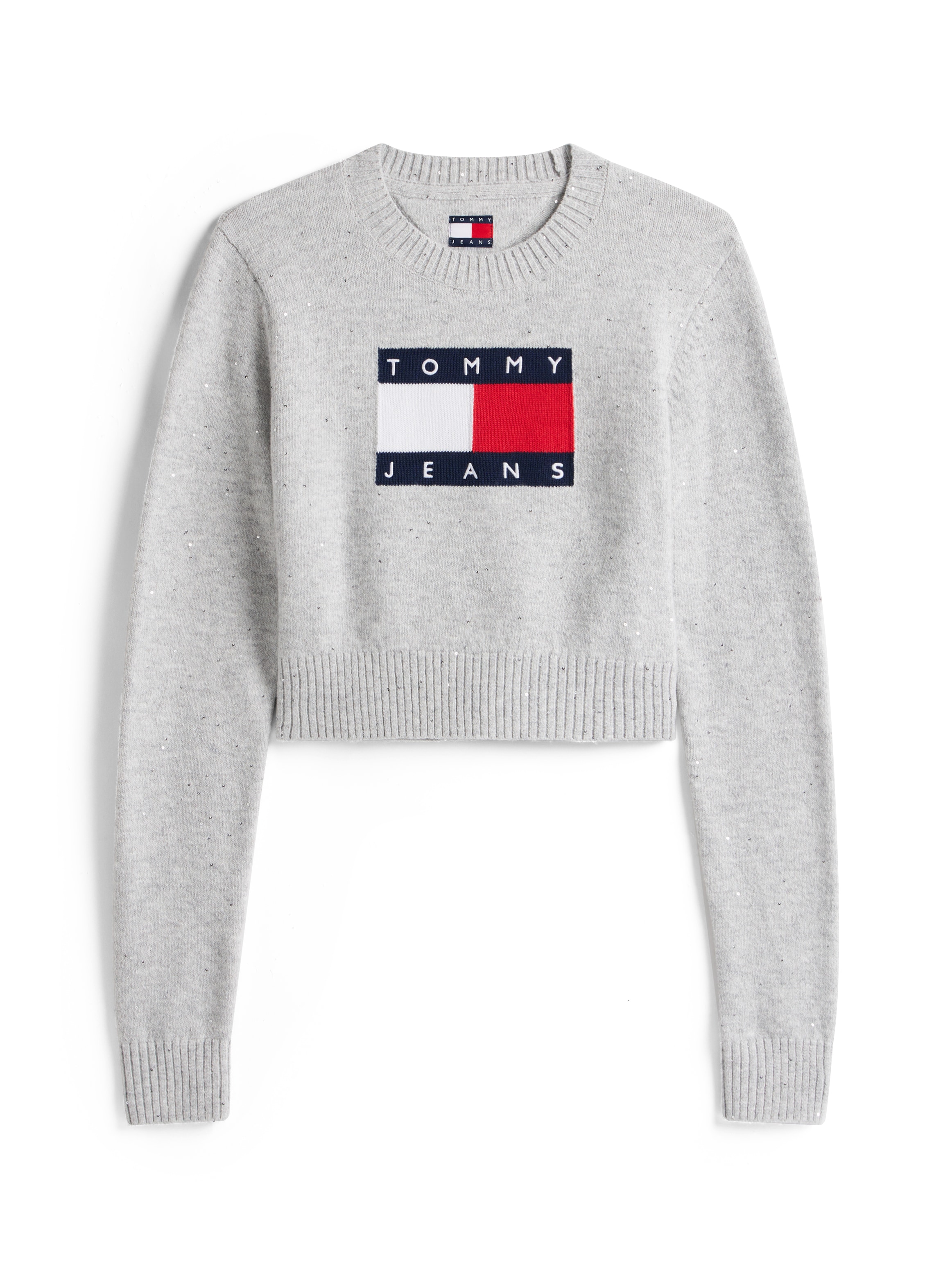Tommy Jeans Pull en tricot »TJW SPARKLE FLAG SWEATER EXT«
