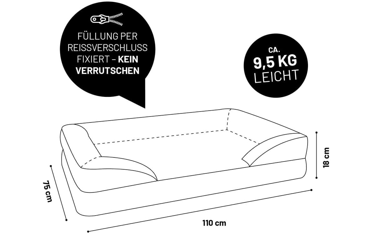 Lumaland Hundebett »Indoor Cord L«
