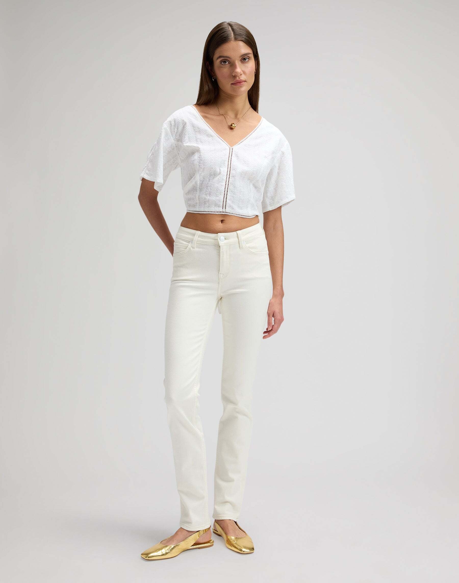 Lee® Kurzarmbluse »Lee Kurzarmhemd Tied Back«