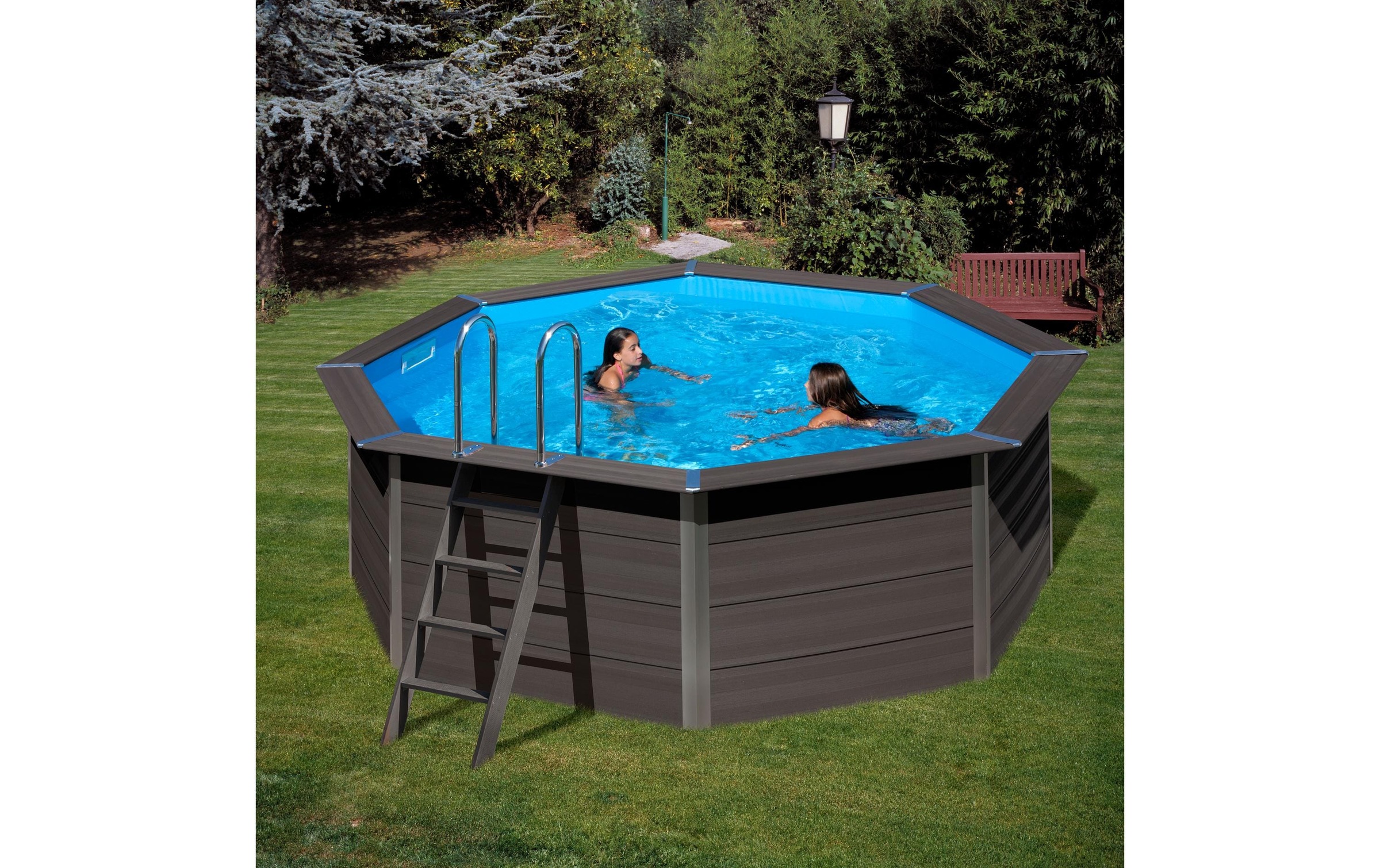 Gre Piscine en forme de huit »Avantgarde« 6-tlg., Composite Pool, ØxH: 410x124 cm