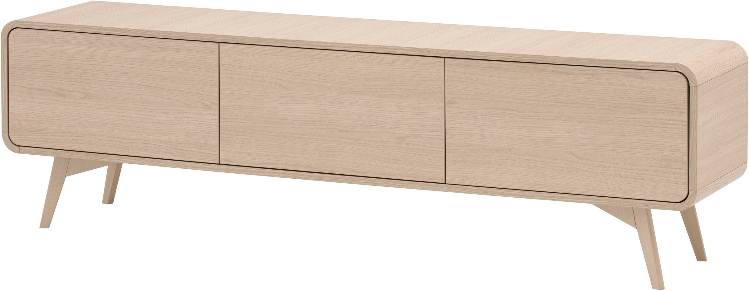Image of Home affaire Lowboard "Torsby, moderner TV-Schrank, Kommode in Eiche Natur, TV-Unterschrank" abgerundete Ecken, ausreichend Stauraum, vielseitig einsetzbar