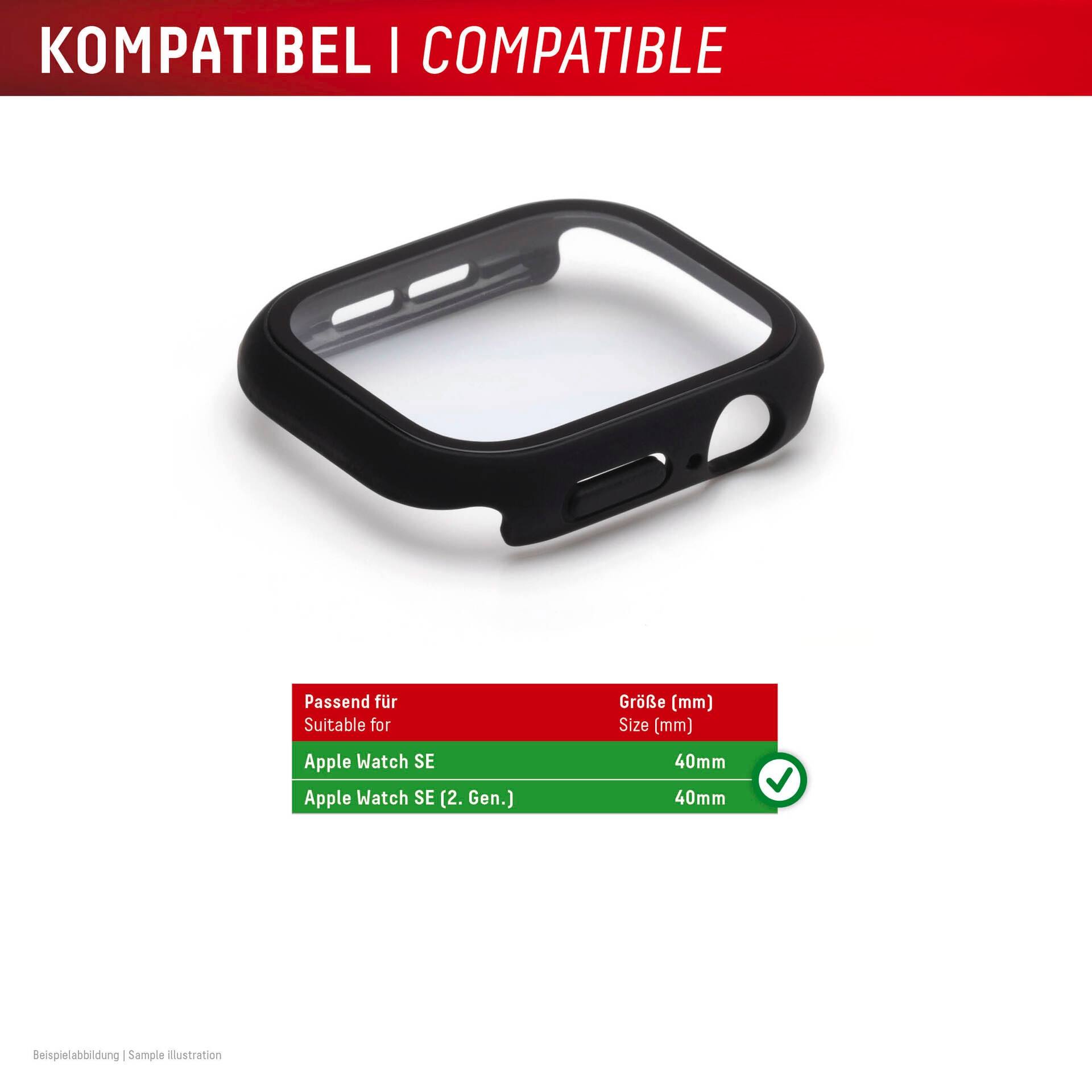 Displex Displayschutzglas »Smartwatch Glass All-In-One Protector Full Body«, für Apple Watch SE(2) 40 mm, Displayschutzfolie, Schutzfolie, Bildschirmschutz, kratz- & stossfest