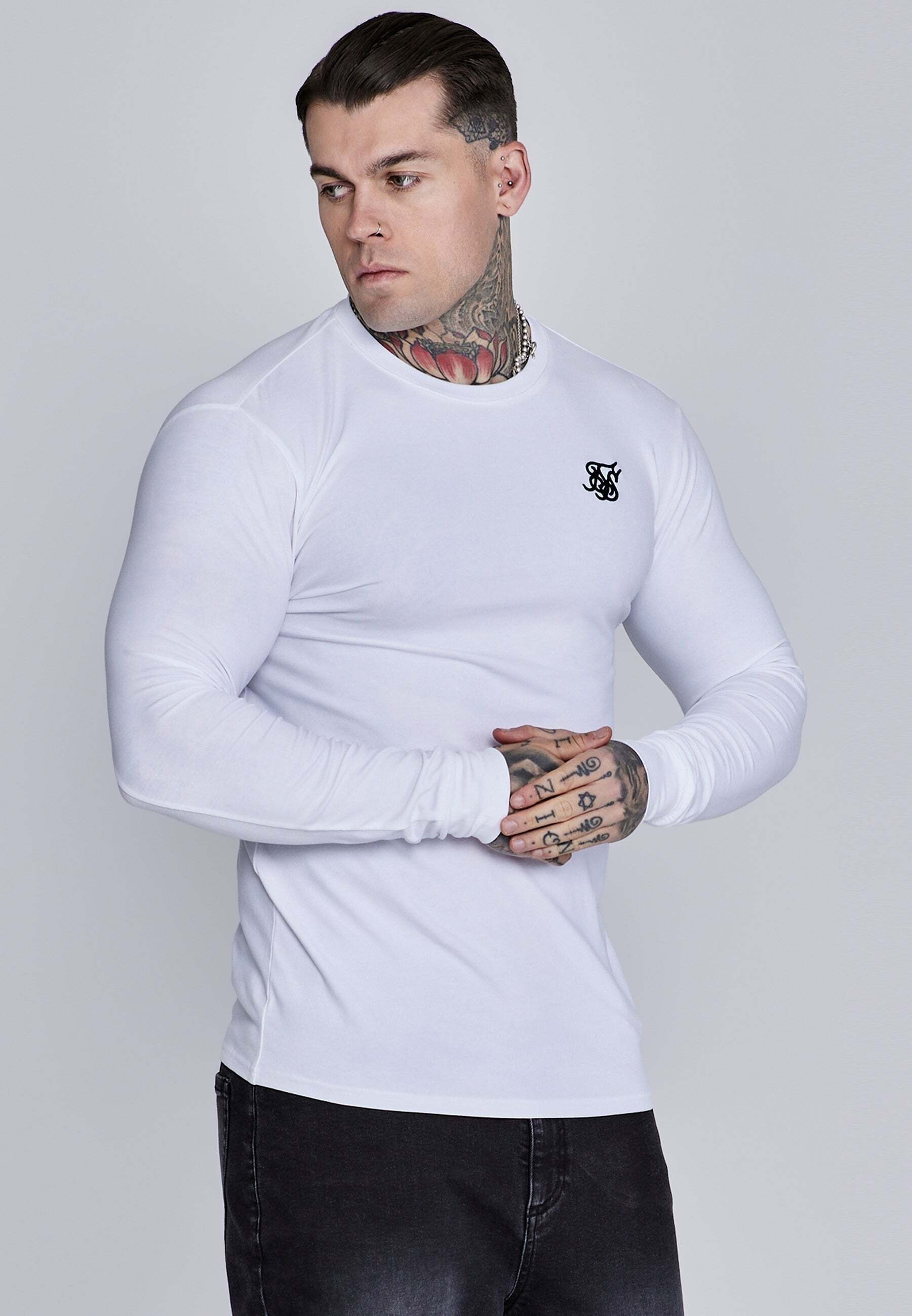 Siksilk T-shirt à manches longues »Siksilk Langarmshirt Essentials Long Sleeve T-Shirt«