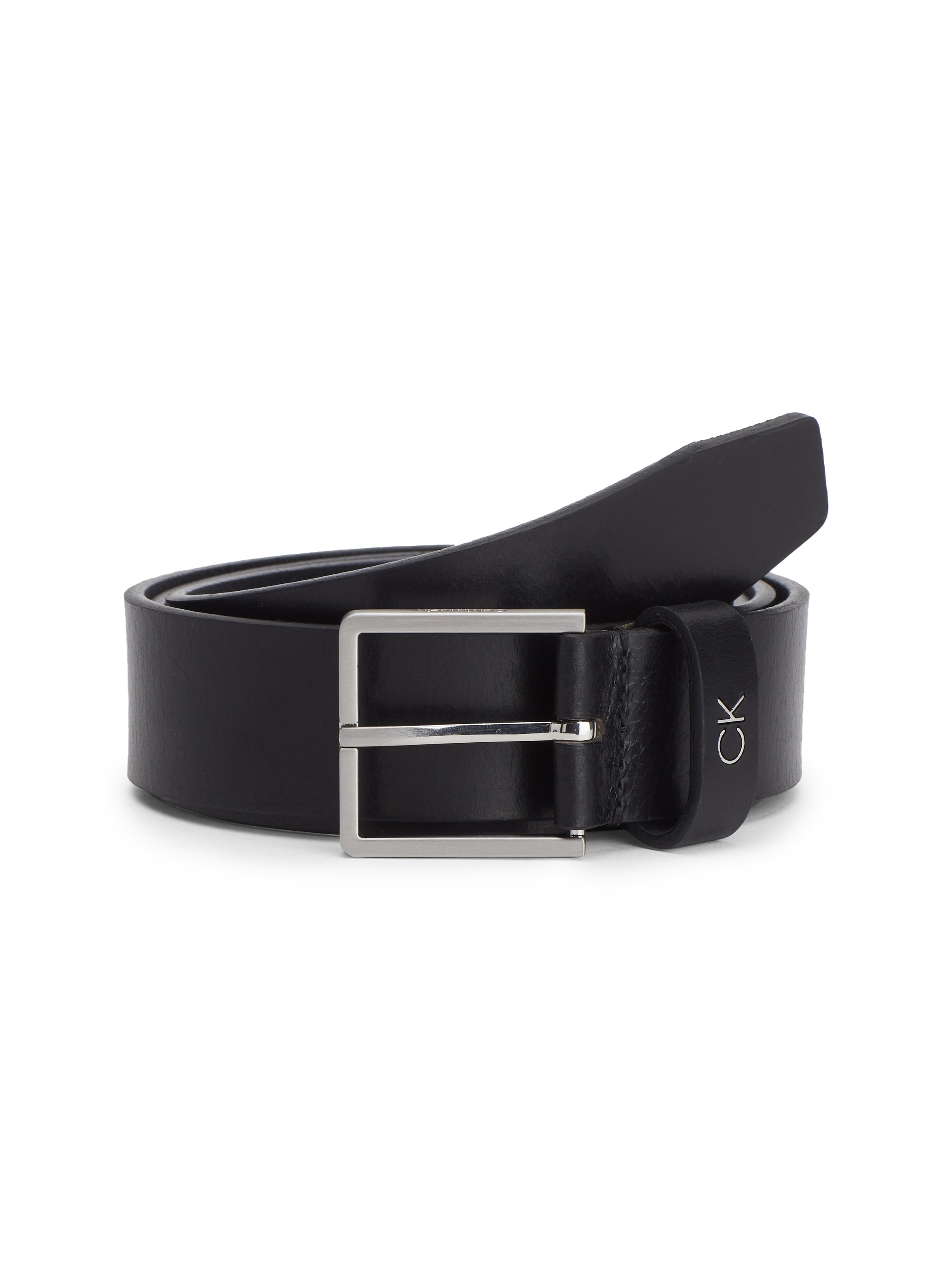 Image of Calvin Klein Ledergürtel "FORMAL BELT 3.5CM" Monogramm-Logo an der Gürtelschlaufe