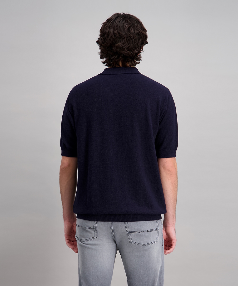 Pioneer Authentic Jeans Polo »Polo Strick mit zipper« Avec bord-côte
