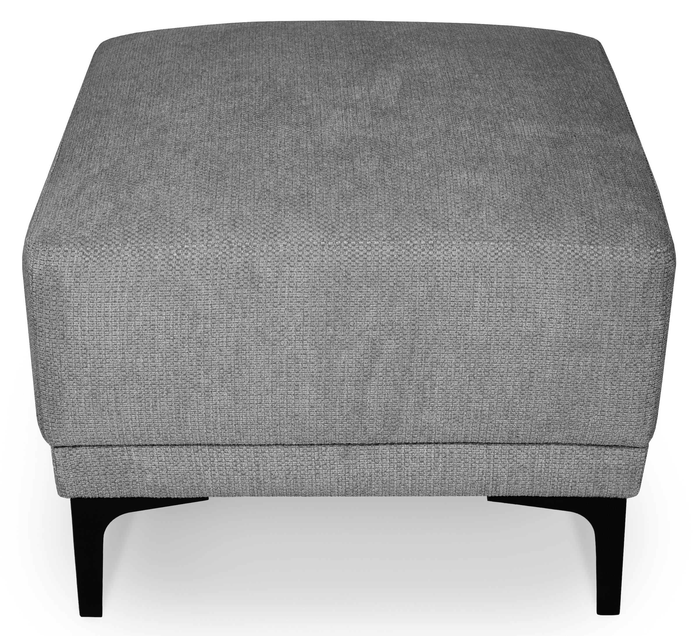 GOODproduct Polsterhocker »Xander« Breite 58 cm, Soft-Touch Chenille, schwarze Metallfüsse