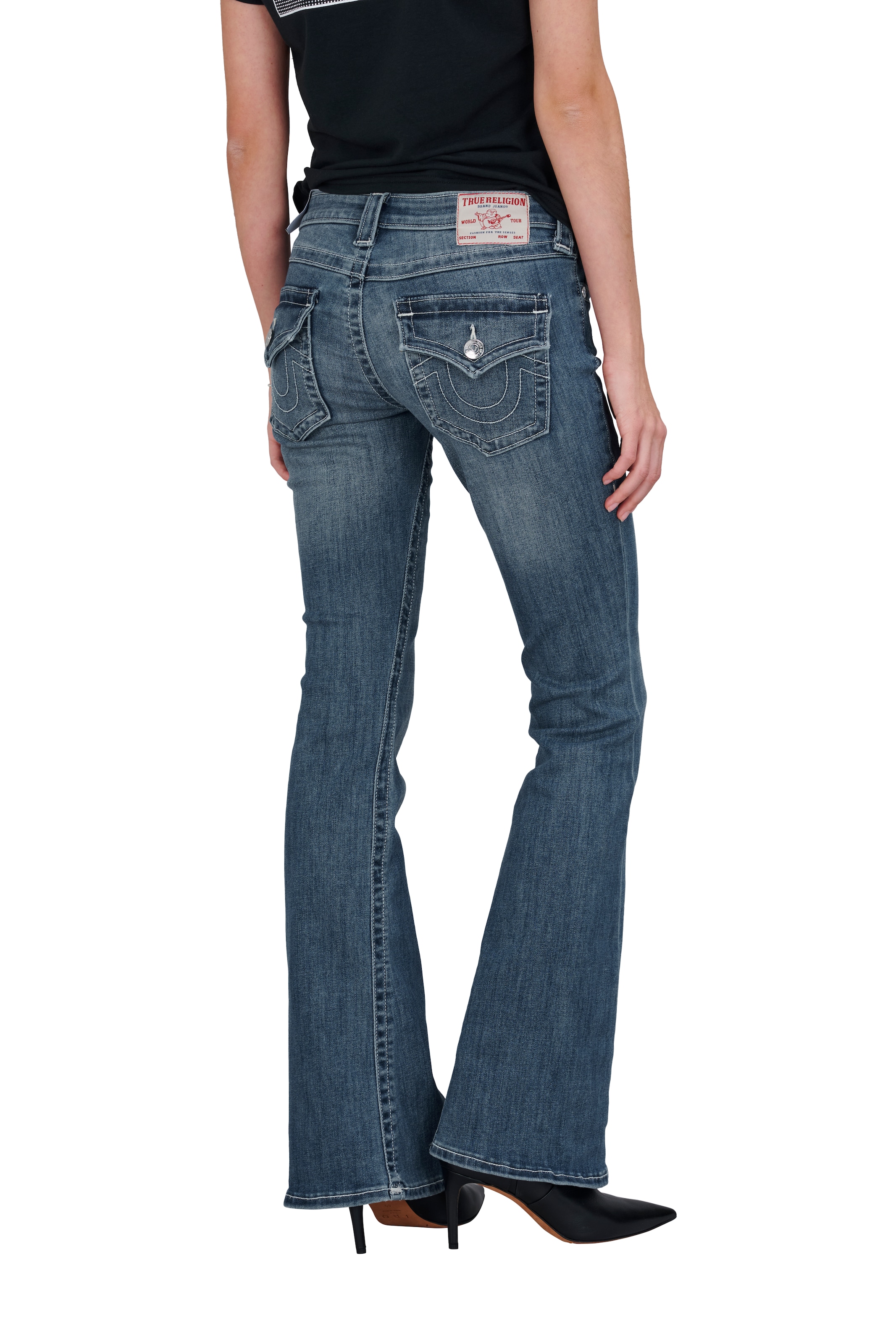 True Religion Jeans bootcut »JOEY LR FLARE FLAP« Mélange de coton, coupe évasée