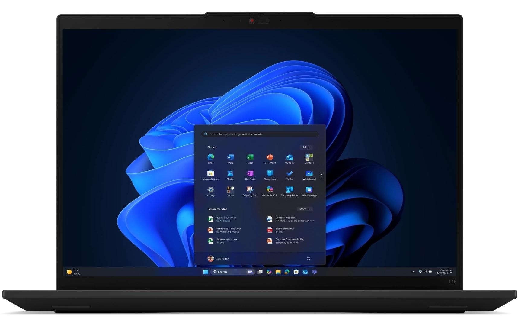 Image of Lenovo Notebook "ThinkPad L16 G2 (Intel)" / 16 ″ Intel Core Ultra 5 512 GB SSD