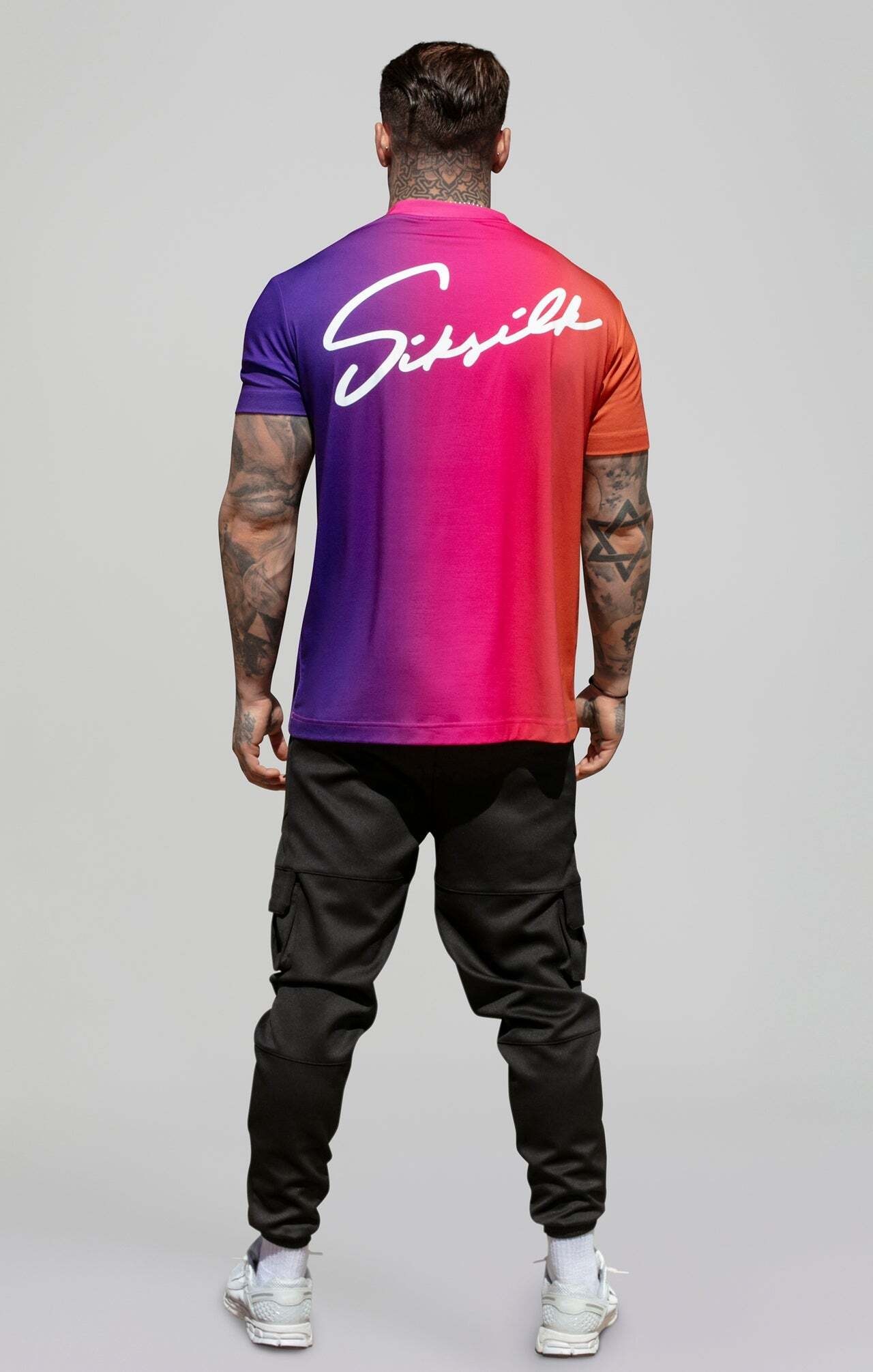 Siksilk T-Shirt »Siksilk T-Shirt Script Fade T-Shirt in Pink, Purple«