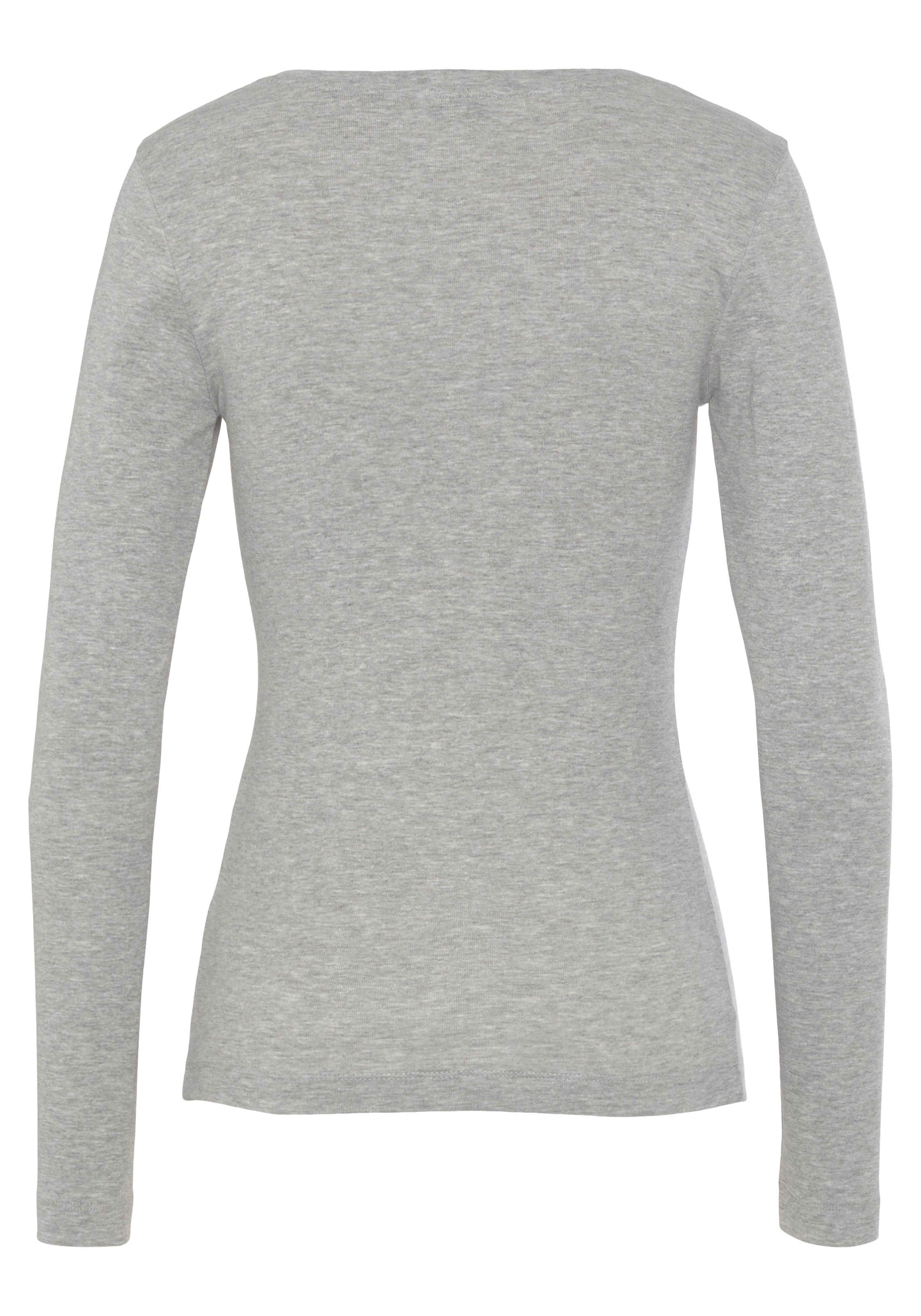 Flashlights Longsleeve, Langarm, sehr figurbetonter Schnitt, Feinrippstoff, Basic-Stil