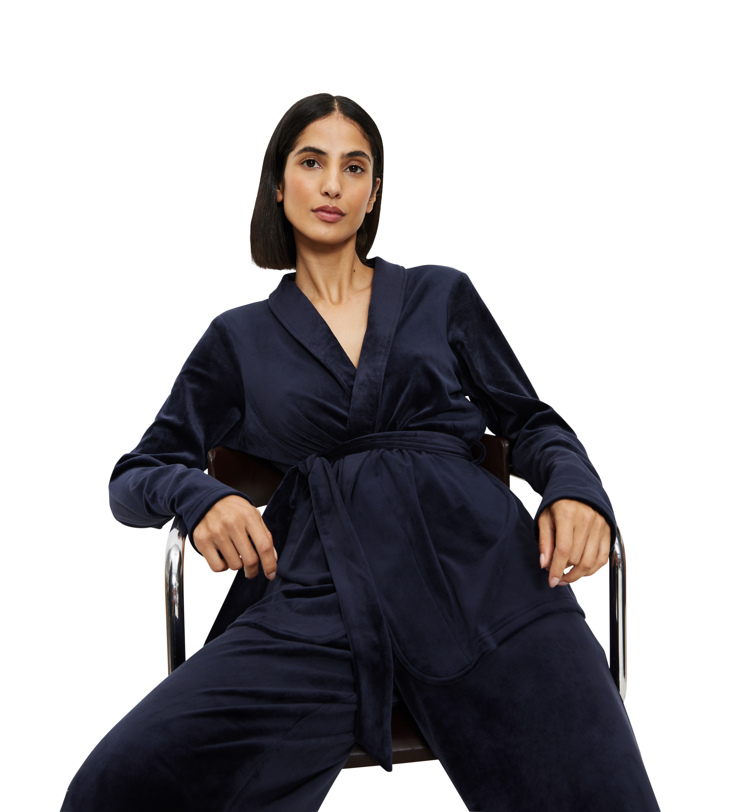 Triumph Morgenmantel »Sensual Velour Robe Top«, (2 St.), elegante lässige Passform