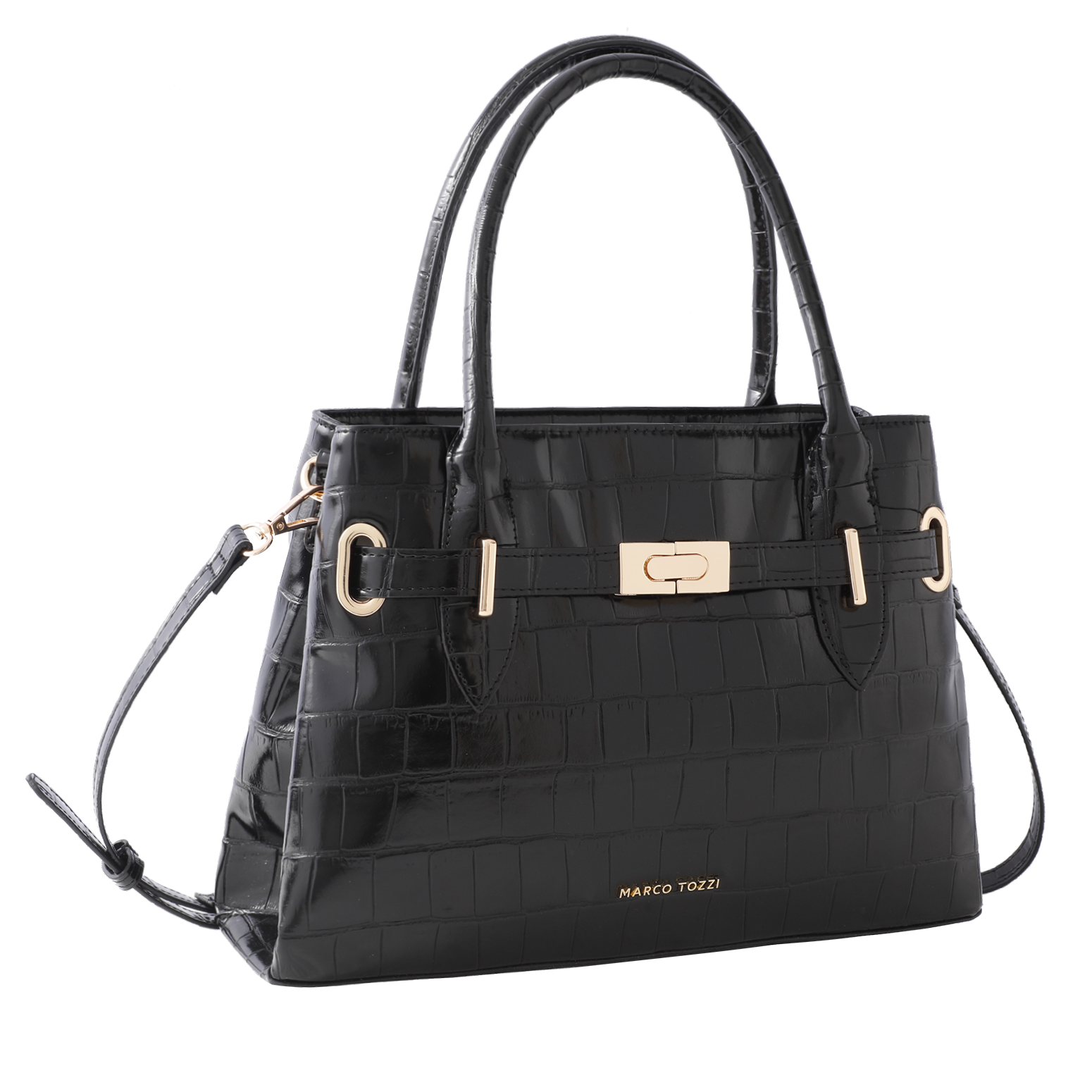 Image of MARCO TOZZI Henkeltasche Damen Umhängetasche, Schultertasche in Krokooptik