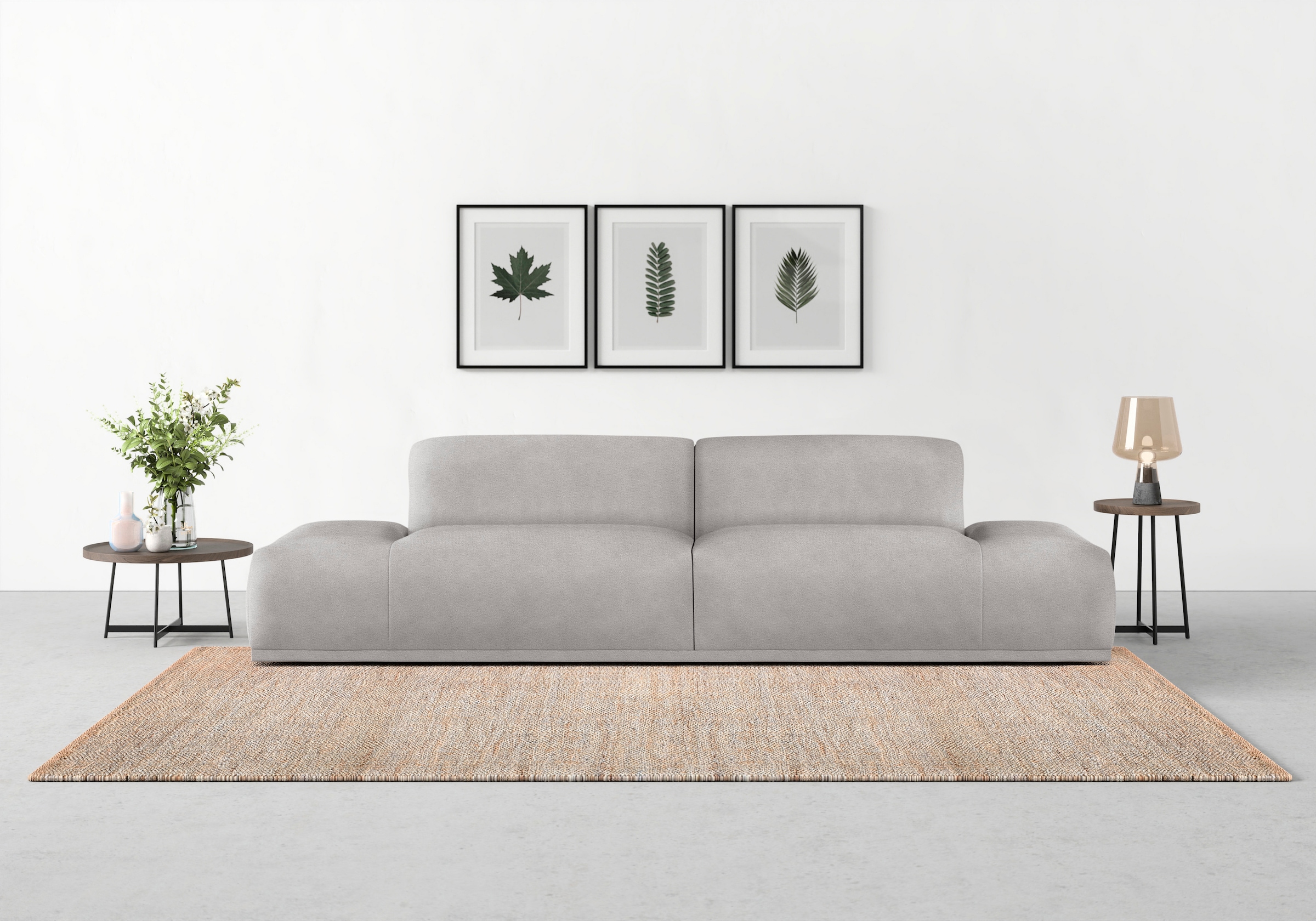 TRENDMANUFAKTUR Big-Sofa »Braga Japandi-Design, toller Sitzkomfort, Designsofa« in moderner Optik, mit hochwertigem Kaltschaum