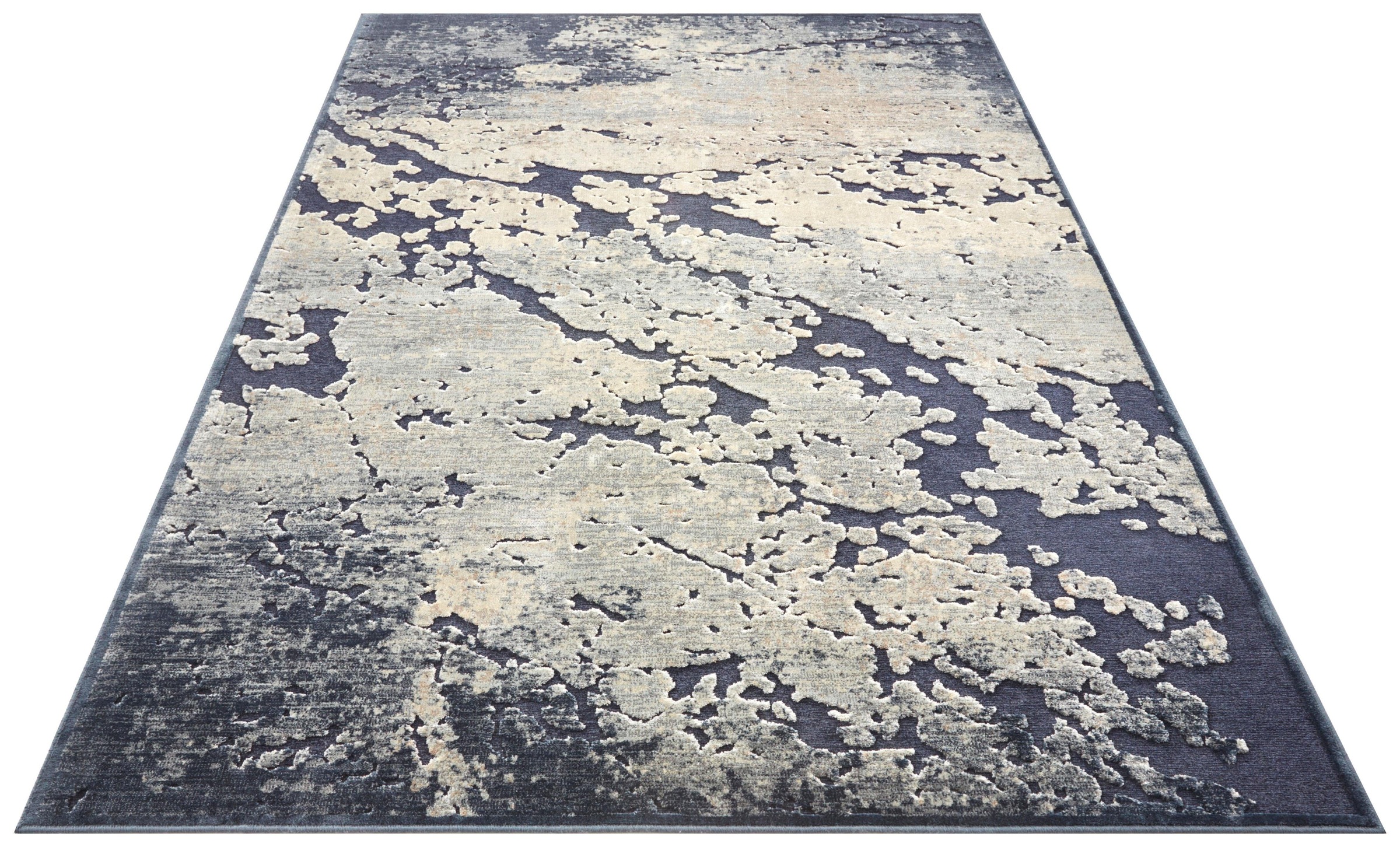 Image of ELLE DECORATION Teppich »Arroux«, rechteckig, 8 mm Höhe, Kurzflor Viskose Teppich, Hoch-Tief Struktur, weicher Velour Wohnzimmer, Schlafzimmer, Robust, Pflegeleicht, Weich bei Ackermann Versand Schweiz